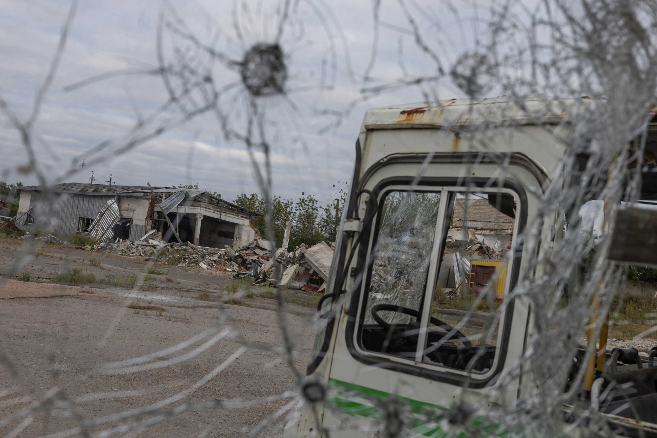 Damaged buses and production facilities are seen at a compound of a local business, which was used by Russian troops during their occupation of the town of Balakliia in the region of Kharkiv, Ukraine September 10, 2023. REUTERS
