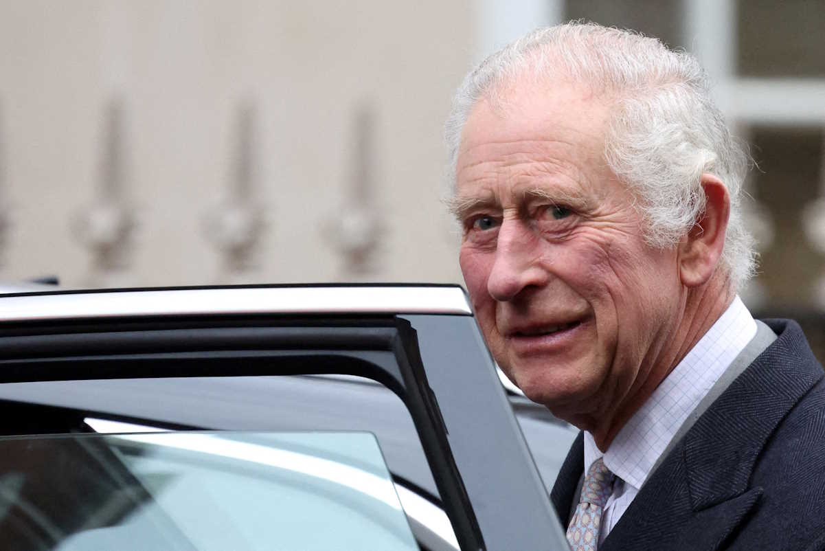 FILE PHOTO: Britain's King Charles leaves the London Clinic in London, Britain January 29, 2024. REUTERS