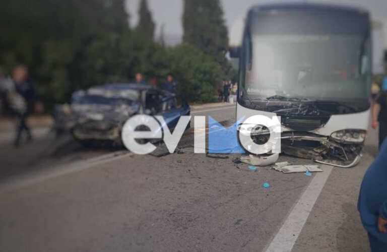 Αυτοκίνητο συγκρούστηκε με λεωφορείο του ΚΤΕΛ έξω από την Ερέτρια - Σκοτώθηκε ο οδηγός του ΙΧ