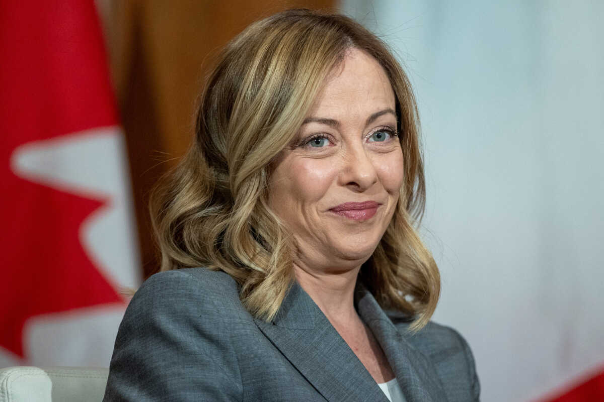 Italy's Prime Minister Giorgia Meloni meets with Canada's Prime Minister Justin Trudeau at the Fairmont Royal York Hotel in Toronto, Ontario, Canada March 2, 2024. REUTERS