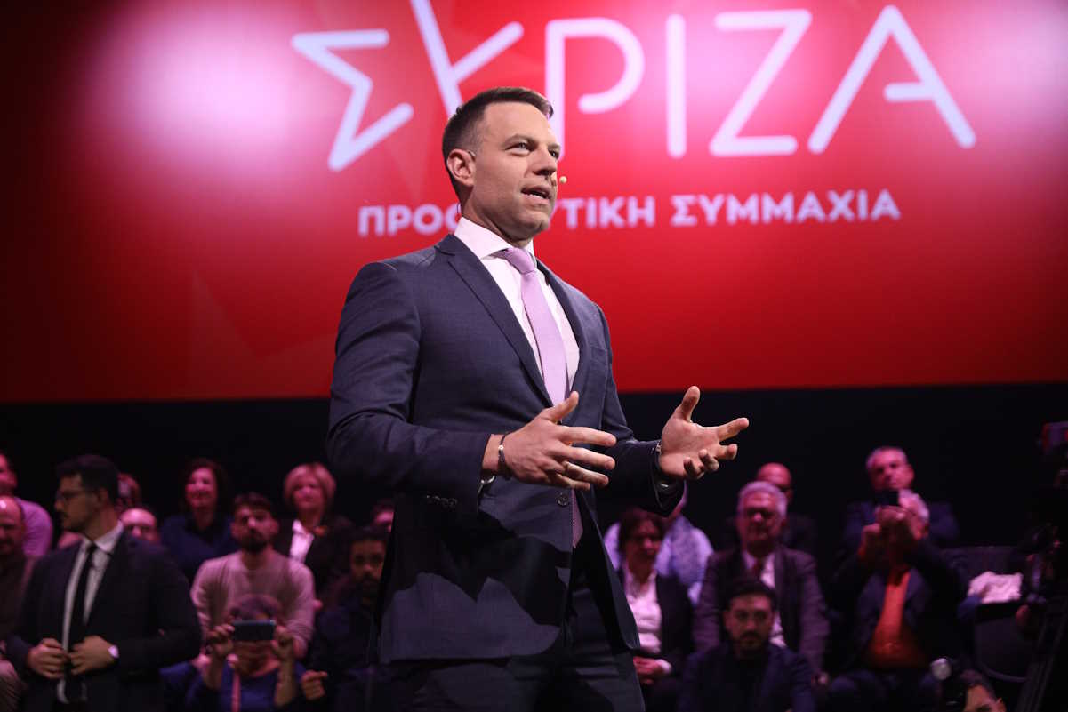 Ομιλία του Προέδρου του ΣΥΡΙΖΑ - Προοδευτική Συμμαχία, Στέφανου Κασσελάκη, στην εκδήλωση "Για Μια Άλλη Ευρώπη" όπου παρουσιάστηκε το πρόγραμμα του κόμματος για τις ευρωεκλογές, Πέμπτη 14 Μαρτίου 2024. 
(ΓΙΑΝΝΗΣ ΠΑΝΑΓΟΠΟΥΛΟΣ