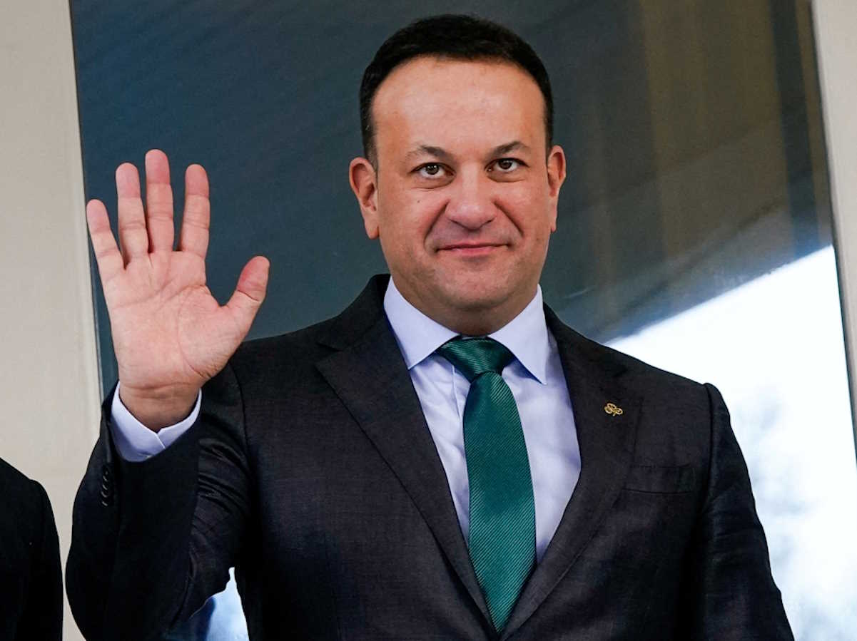 FILE PHOTO: Irish Taoiseach (Prime Minister) Leo Varadkar arrives at the residence of U.S. Vice President Kamala Harris at the U.S. Naval Observatory in Washington, U.S., March 15, 2024. REUTERS