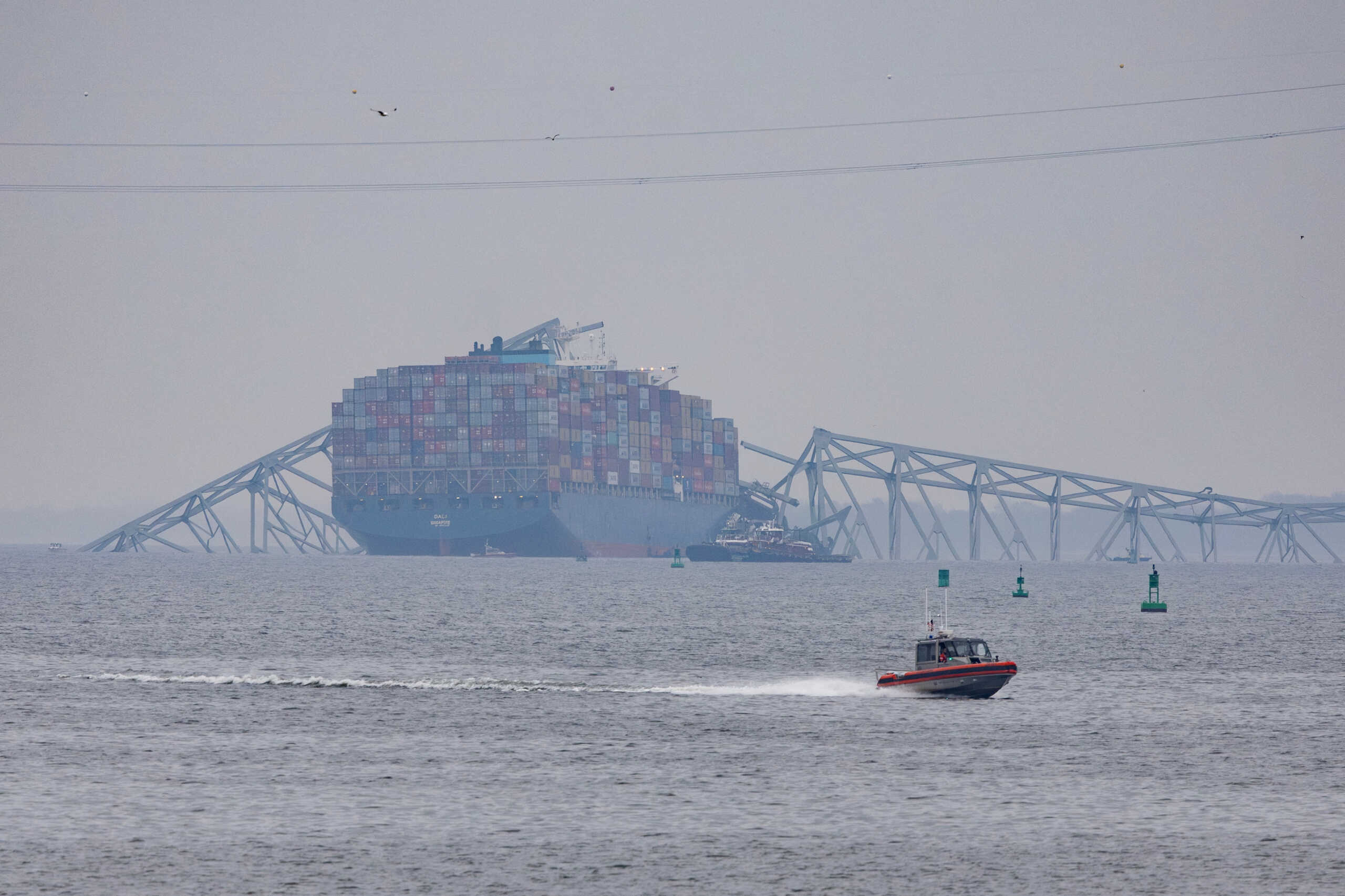 A view of the Dali cargo vessel, following the collapse of the Francis Scott Key Bridge in Baltimore, Maryland, U.S., March 28, 2024. REUTERS