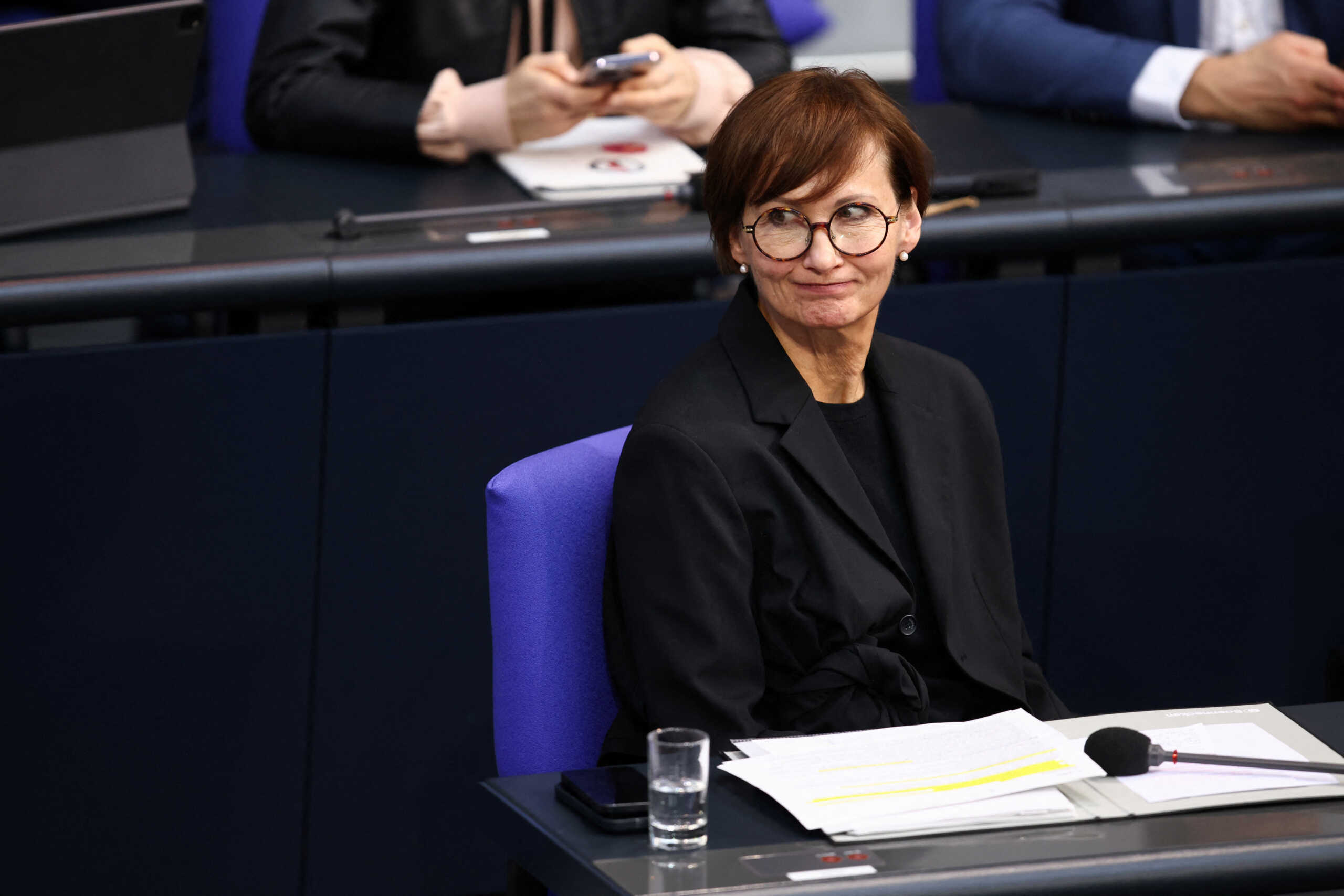 German Education Minister Bettina Stark-Watzinger attends a session of the lower house of parliament, the Bundestag, in Berlin, Germany, February 21, 2024.  REUTERS