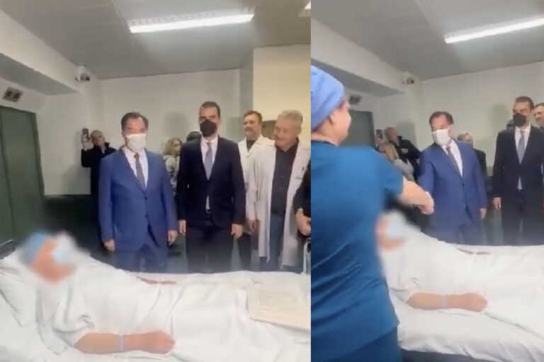 «Ήταν με τη συναίνεσή του» απαντά ο Γεωργιάδης για τη φωτογραφία με τον ασθενή που υποβλήθηκε πρώτος σε απογευματινό χειρουργείο