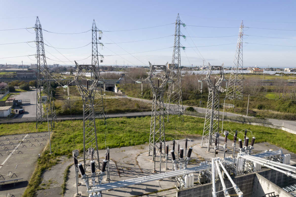 shooting power plant with drone