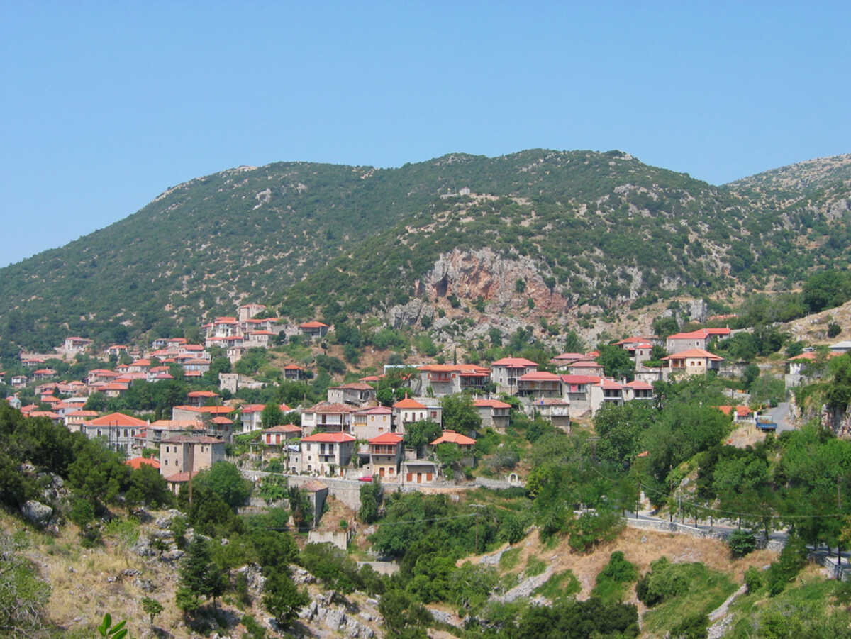 Andritsaina town in Peloponnese Greece