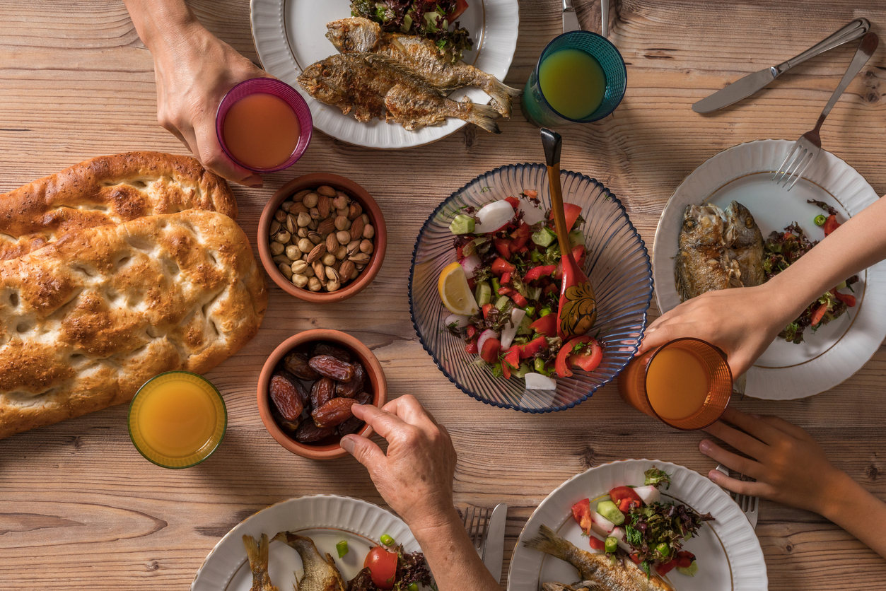 Family ready for İftar meal in Ramadan