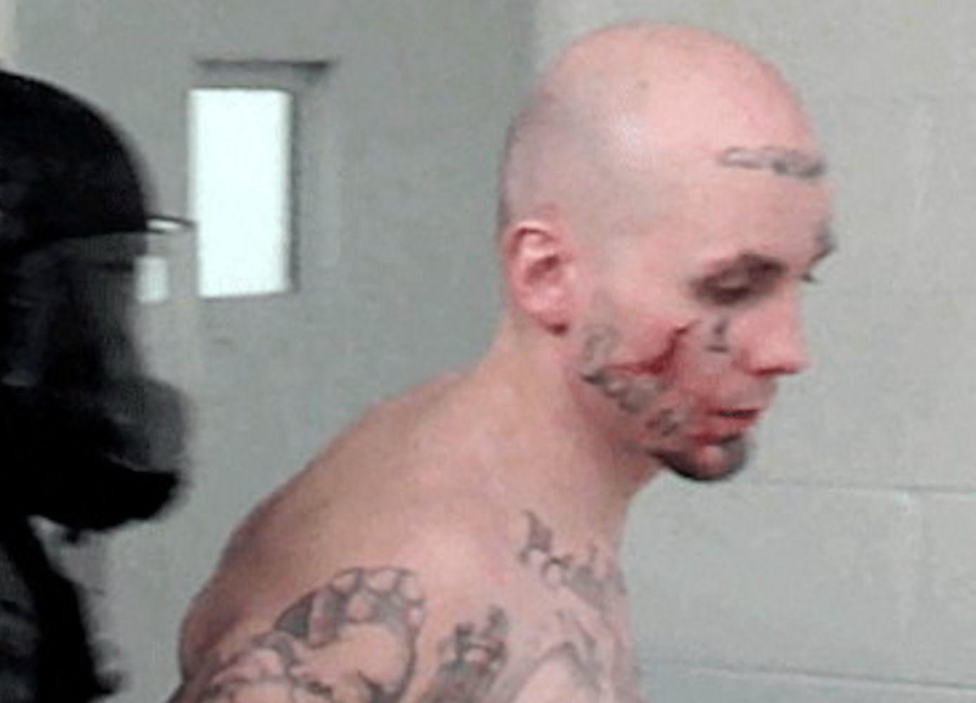 Idaho Department of Correction (IDOC) maximum-security prison inmate Skylar Meade, a documented member of the Aryan Knights white supremacist gang serving time for aggravated battery and who escaped from a hospital in a hail of gunfire that left three corrections officers wounded, is seen in an undated photograph.  Boise Police Department