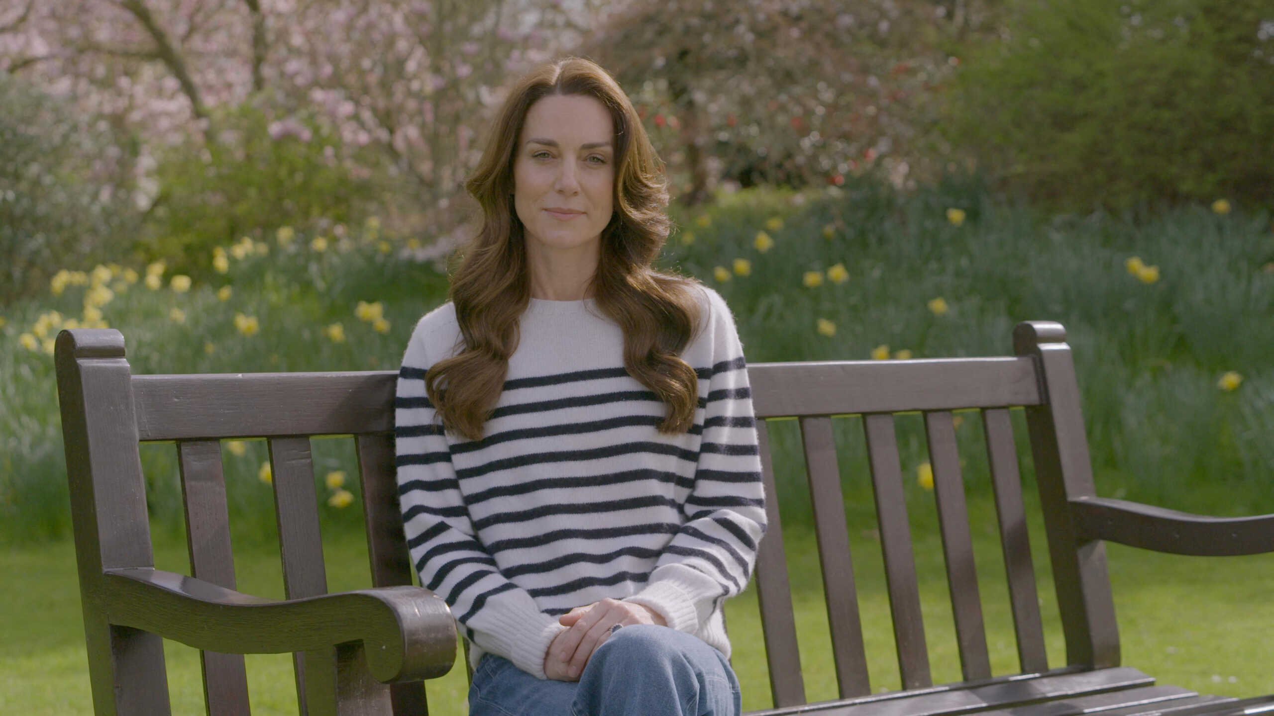 Britain's Catherine, Princess of Wales, appears in this still image from a handout video released March 22, 2024, in which she announced that she is undergoing preventative chemotherapy after cancer was found to have been present, following her abdominal surgery in January. BBC Studios