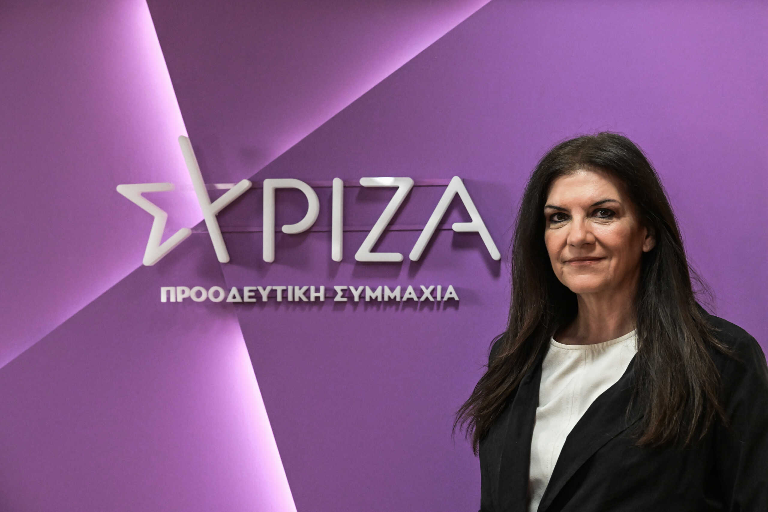 Η νέα εκπρόσωπος Τύπου του ΣΥΡΙΖΑ - Προοδευτική Συμμαχία, Βούλα Κεχαγιά, Δευτέρα 4 Μαρτίου 2024. 
(ΤΑΤΙΑΝΑ ΜΠΟΛΑΡΗ
