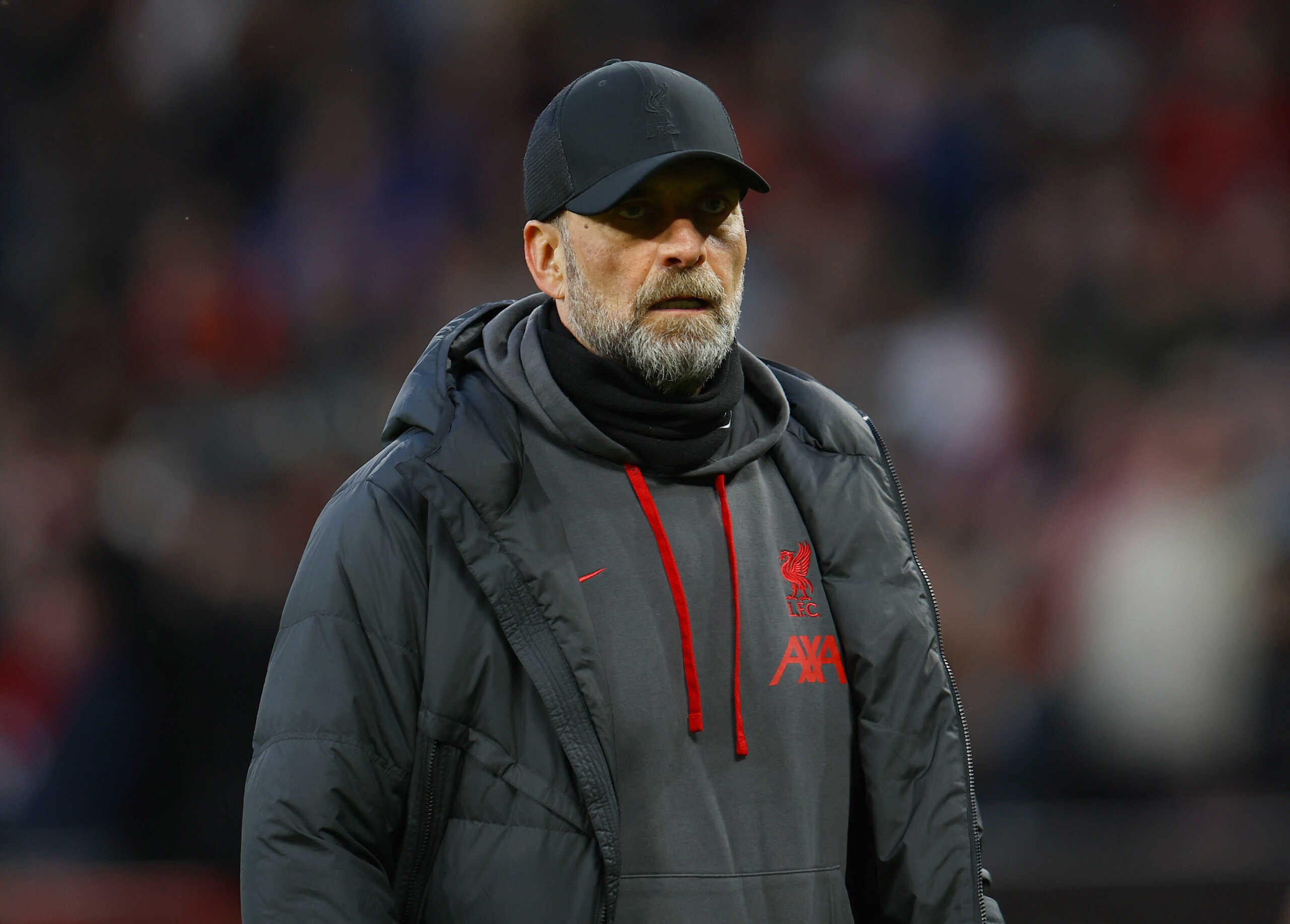 Soccer Football - FA Cup - Quarter Final - Manchester United v Liverpool - Old Trafford, Manchester, Britain - March 17, 2024 Liverpool manager Juergen Klopp looks dejected after the match REUTERS