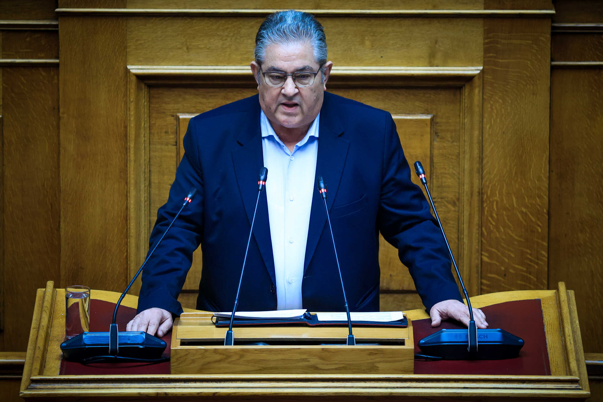 Δεύτερη ημέρα της συζήτησης στην Ολομέλεια της Βουλής, των άρθρων και του συνόλου του σχεδίου νόμου "Ενίσχυση του Δημόσιου Πανεπιστημίου - Πλαίσιο λειτουργίας μη κερδοσκοπικών παραρτημάτων ξένων πανεπιστημίων", Πέμπτη 7 Μαρτίου 2024. 
(ΓΙΩΡΓΟΣ ΚΟΝΤΑΡΙΝΗΣ