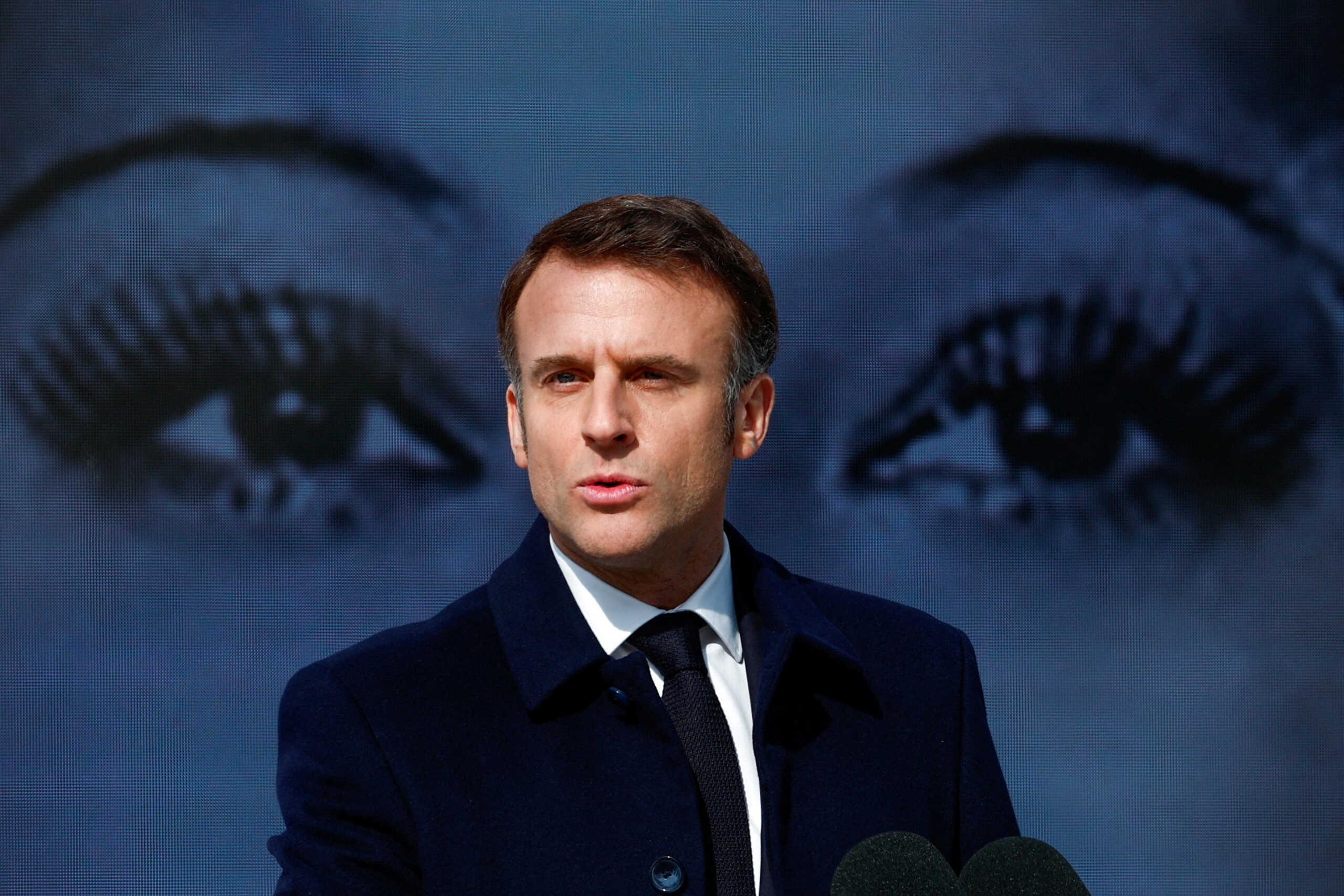 French President Emmanuel Macron speaks during a ceremony to seal the right to abortion in the French constitution, on International Women's Day, at the Place Vendome, in Paris, France March 8, 2024. REUTERS