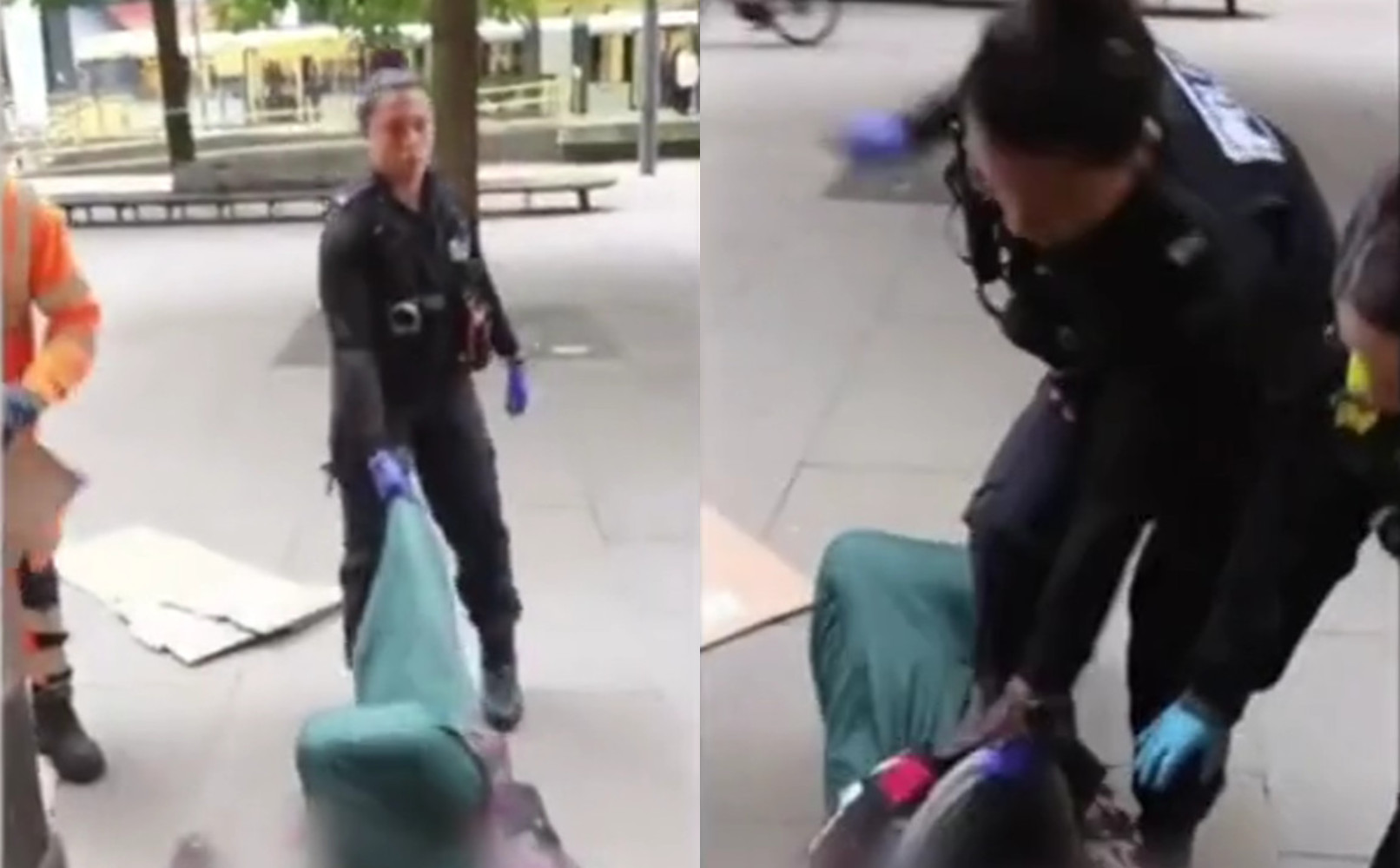 Μάντσεστερ: Σοκαριστικό βίντεο με αστυνομικό να σέρνει άστεγο και να τον πατά στο στομάχι