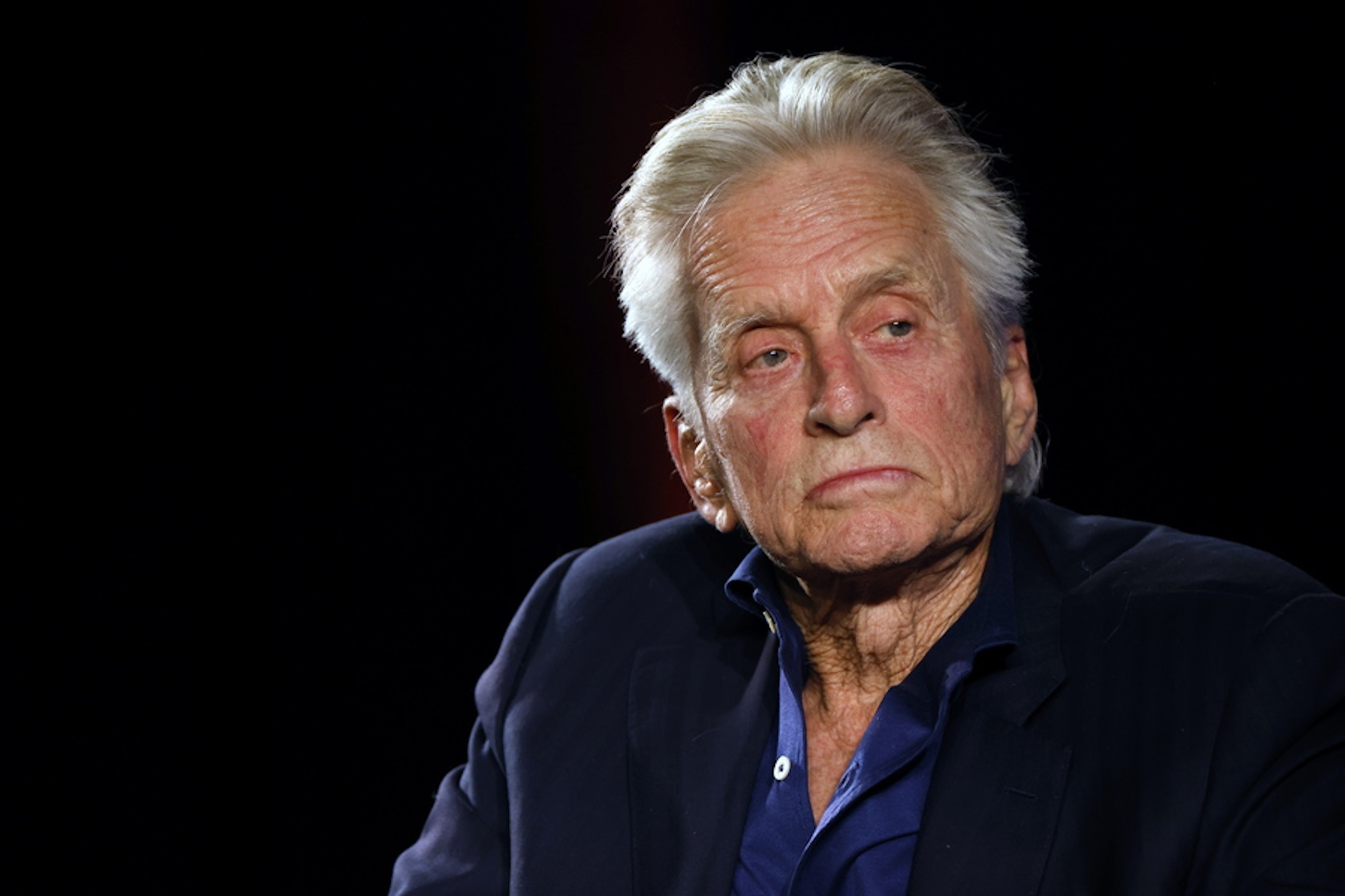 epa10633857 US actor Michael Douglas attends a 'Rendez-vous with…' meeting held within the scope of the 76th annual Cannes Film Festival, in Cannes, France, 17 May 2023. The festival runs from 16 to 27 May.  EPA