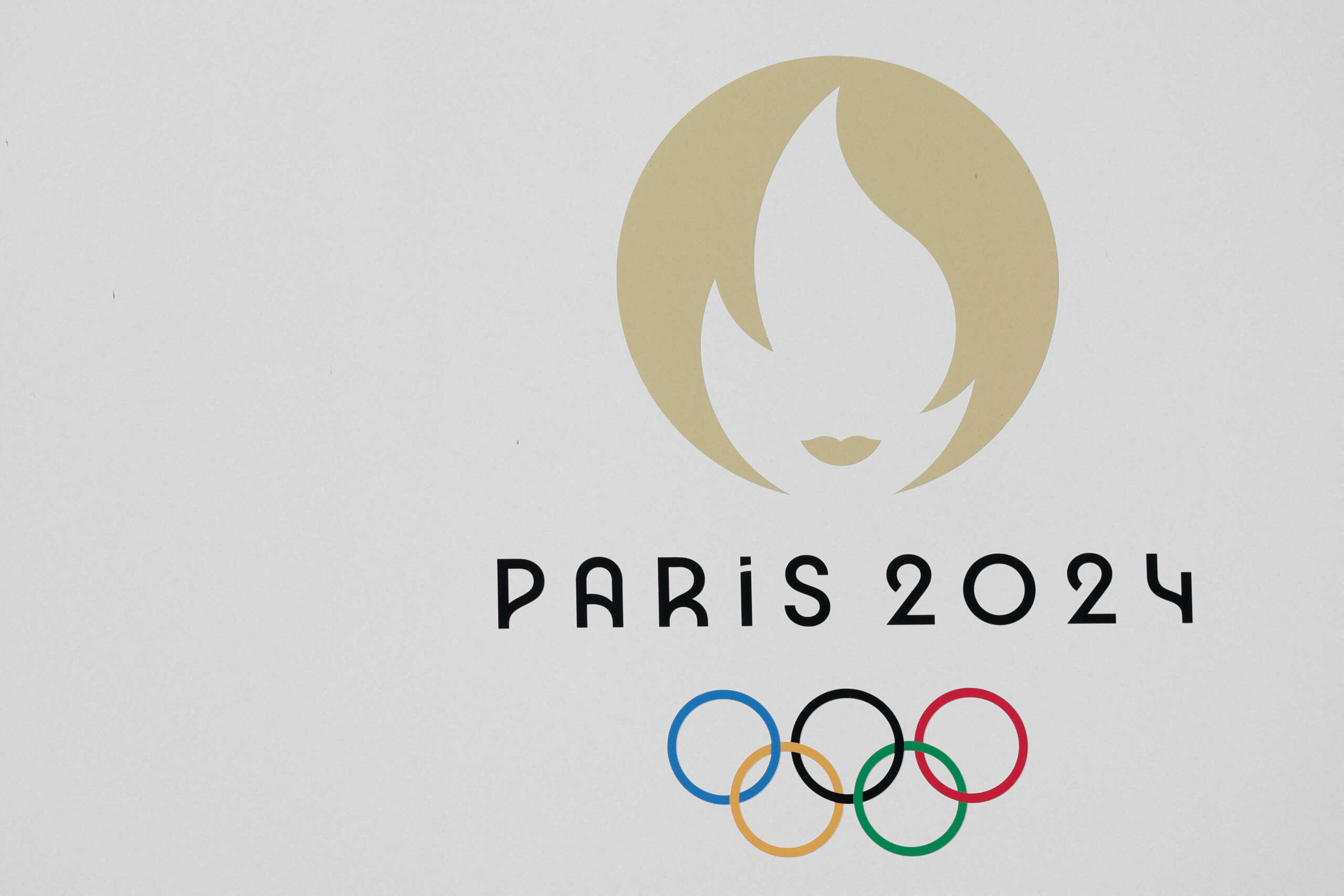 FILE PHOTO: A view shows the logo of the Paris 2024 Olympic and Paralympic Games, in Paris, France, March 19, 2024. REUTERS