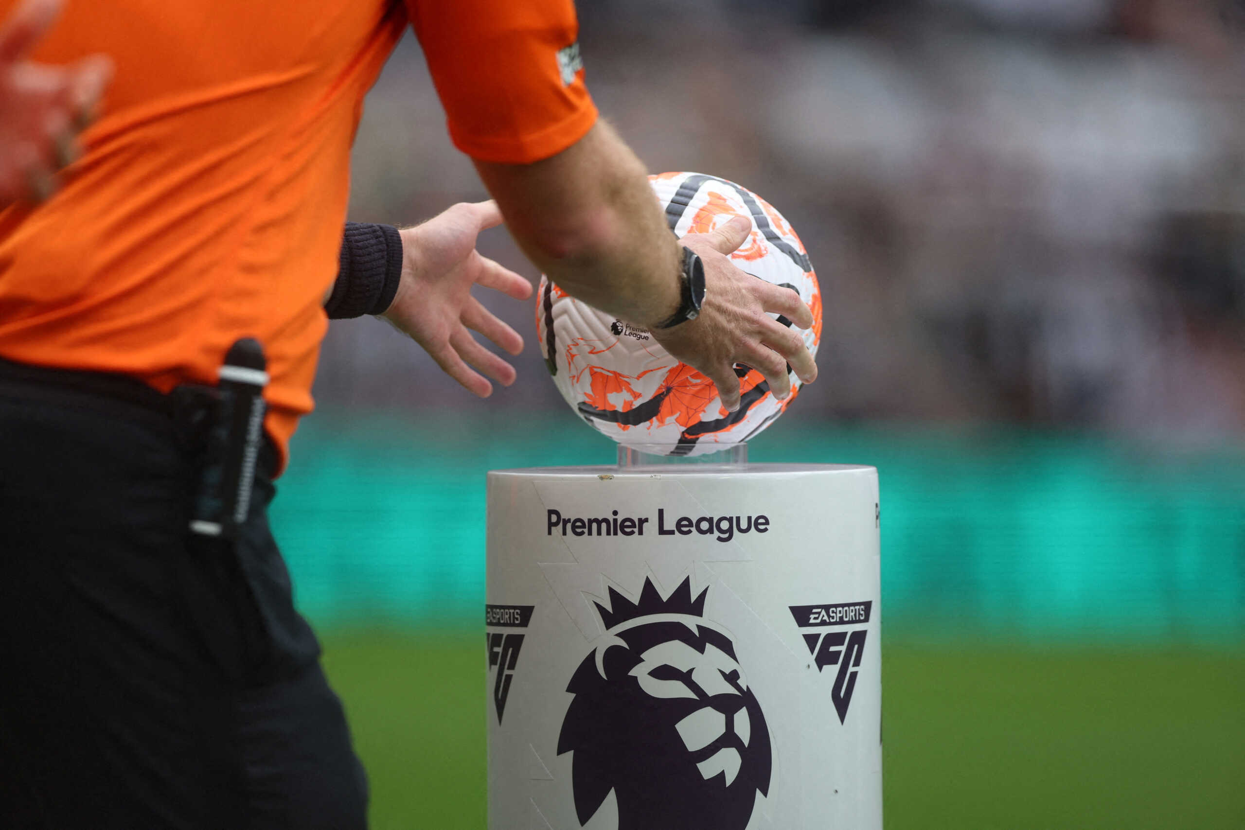 FILE PHOTO: Soccer Football - Premier League - Newcastle United v Burnley - St James' Park, Newcastle, Britain - September 30, 2023 General view of the ball ahead of the match Action Images via Reuters
