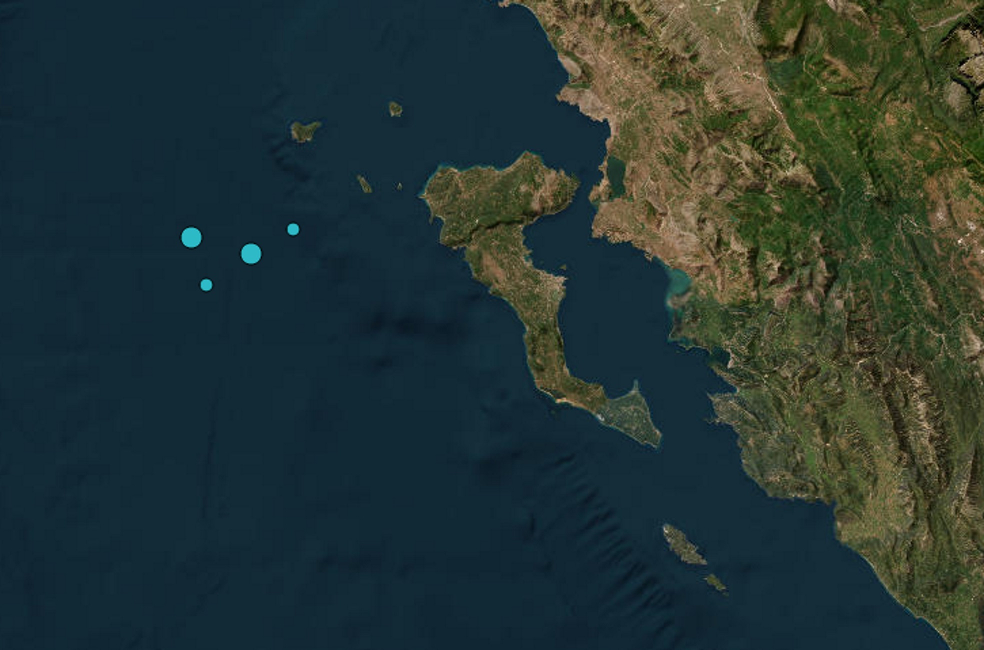 Σεισμός 3,6 Ρίχτερ δυτικά από την Κέρκυρα