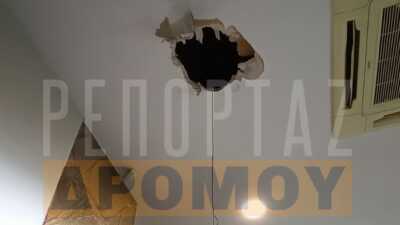Θεσσαλονίκη: Βίντεο με τη στιγμή που ανοίγουν τρύπα στο ταβάνι για να μπουν σε κατάστημα