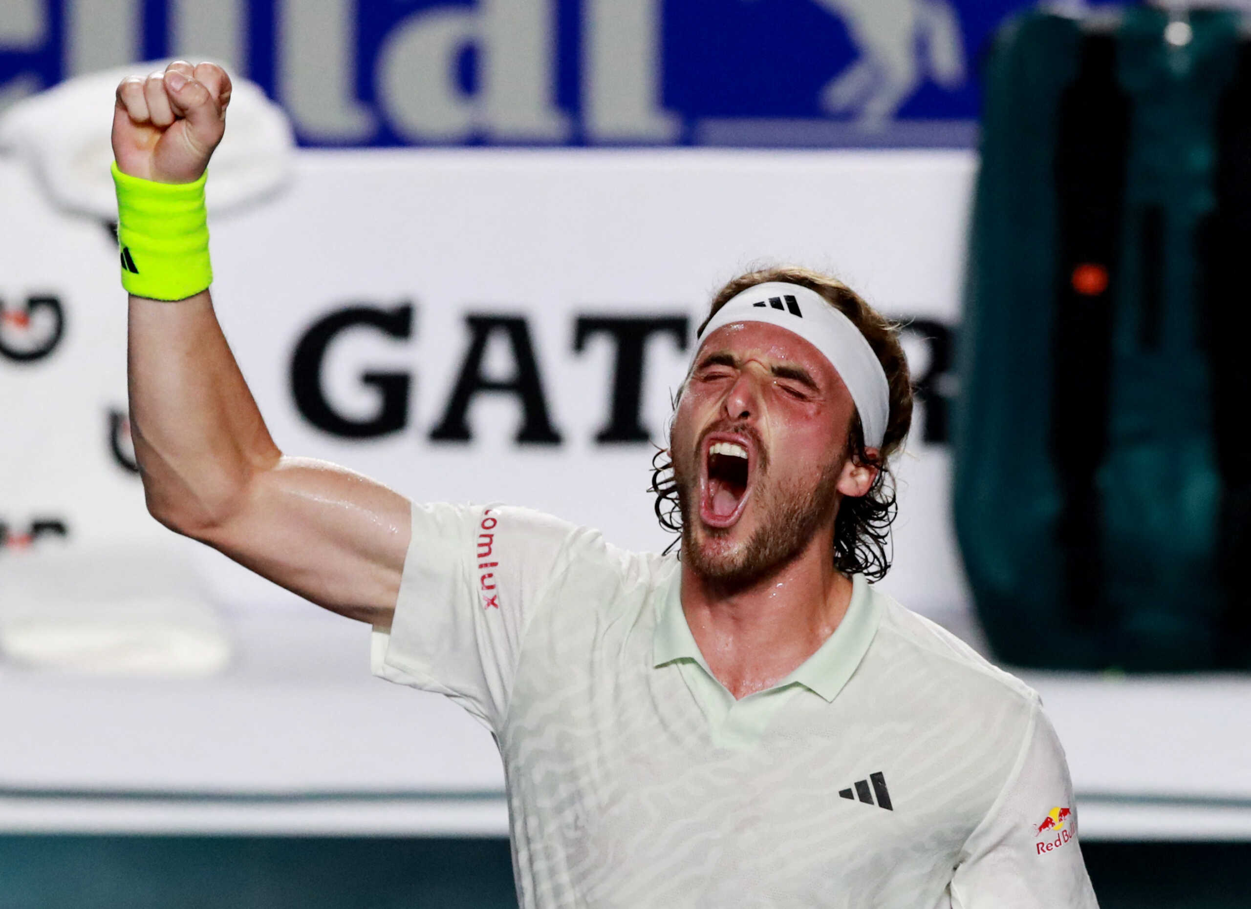 Tennis - ATP 500 - Mexican Open - Arena GNP Seguros, Acapulco, Mexico - February 28, 2024  Greece's Stefanos Tsitsipas celebrates after winning his round of 16 match against  Italy's Flavio Cobolli REUTERS