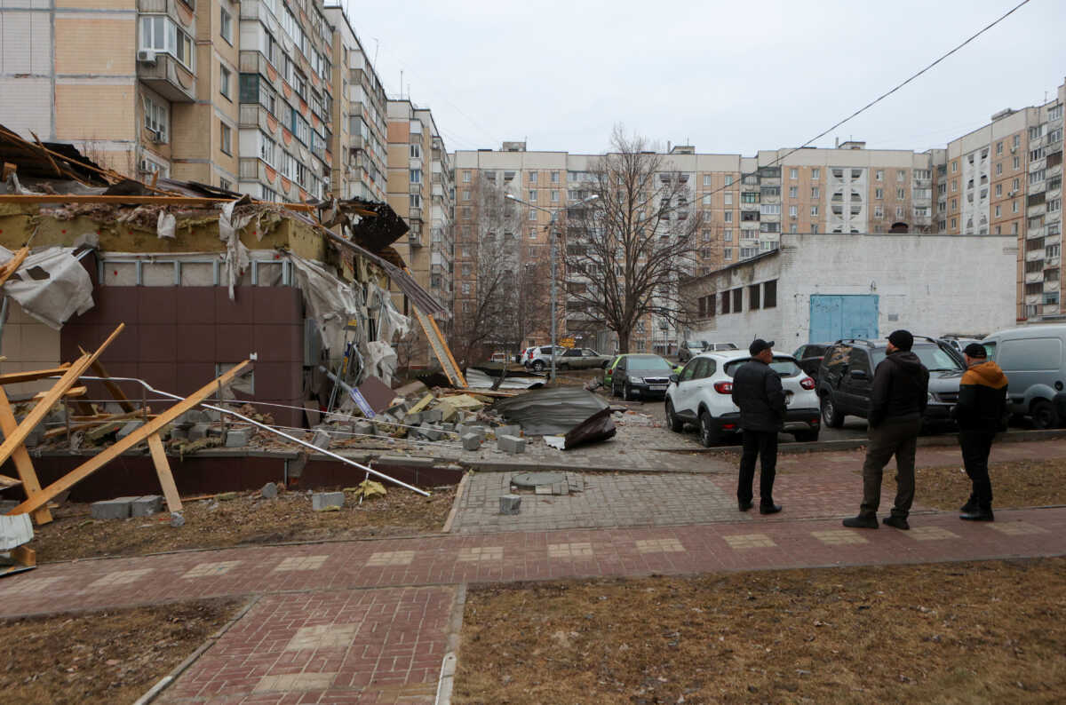 A view shows a destroyed building hit by shelling, what local authorities called a Ukrainian military strike, in the course of the Russia-Ukraine conflict in Belgorod, Russia, March 17, 2024. REUTERS