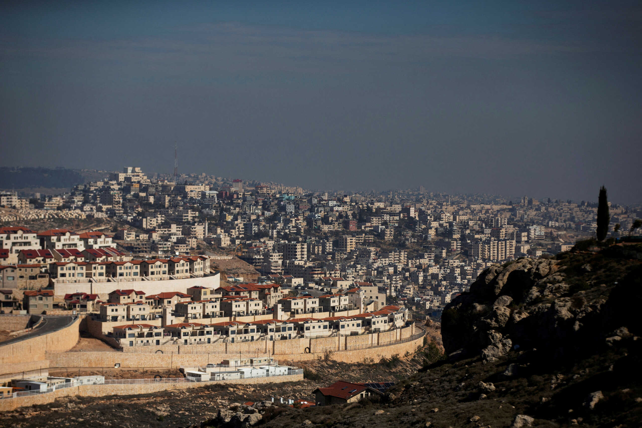 FILE PHOTO: A general view picture shows the Israeli settlement of Efrat in the Gush Etzion settlement block as Bethlehem is seen in the background, in the Israeli-occupied West Bank January 28, 2020. REUTERS