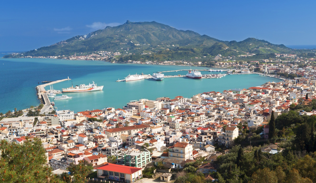 Zakynthos island at the ionian sea in Greece