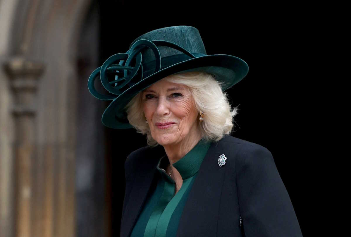 Britain's Queen Camilla arrives to attend the Easter Matins Service at St. George's Chapel, Windsor Castle, Britain March 31, 2024. REUTERS