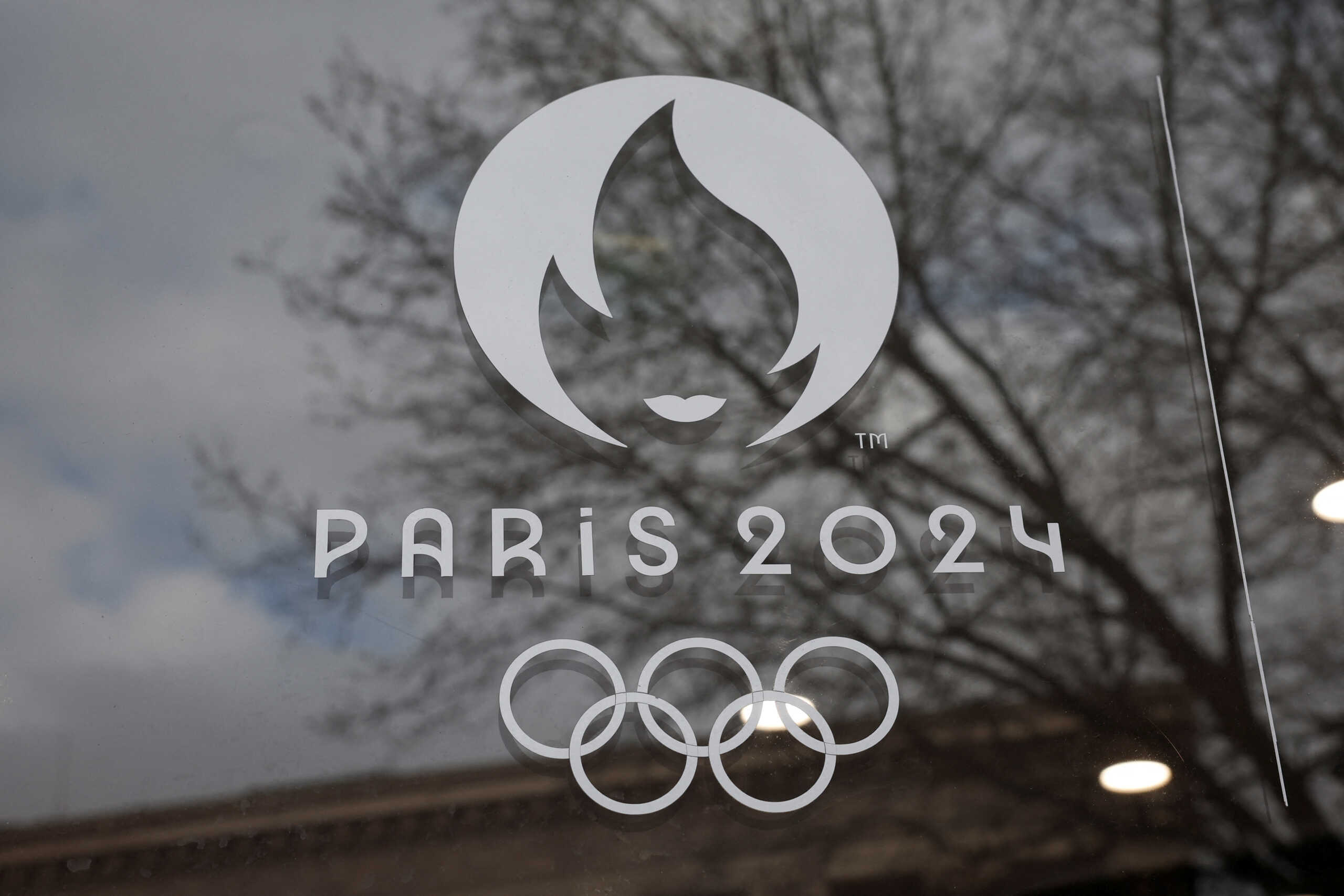 A view shows the logo of the Paris 2024 Olympic and Paralympic Games, in Paris, France, March 19, 2024. REUTERS