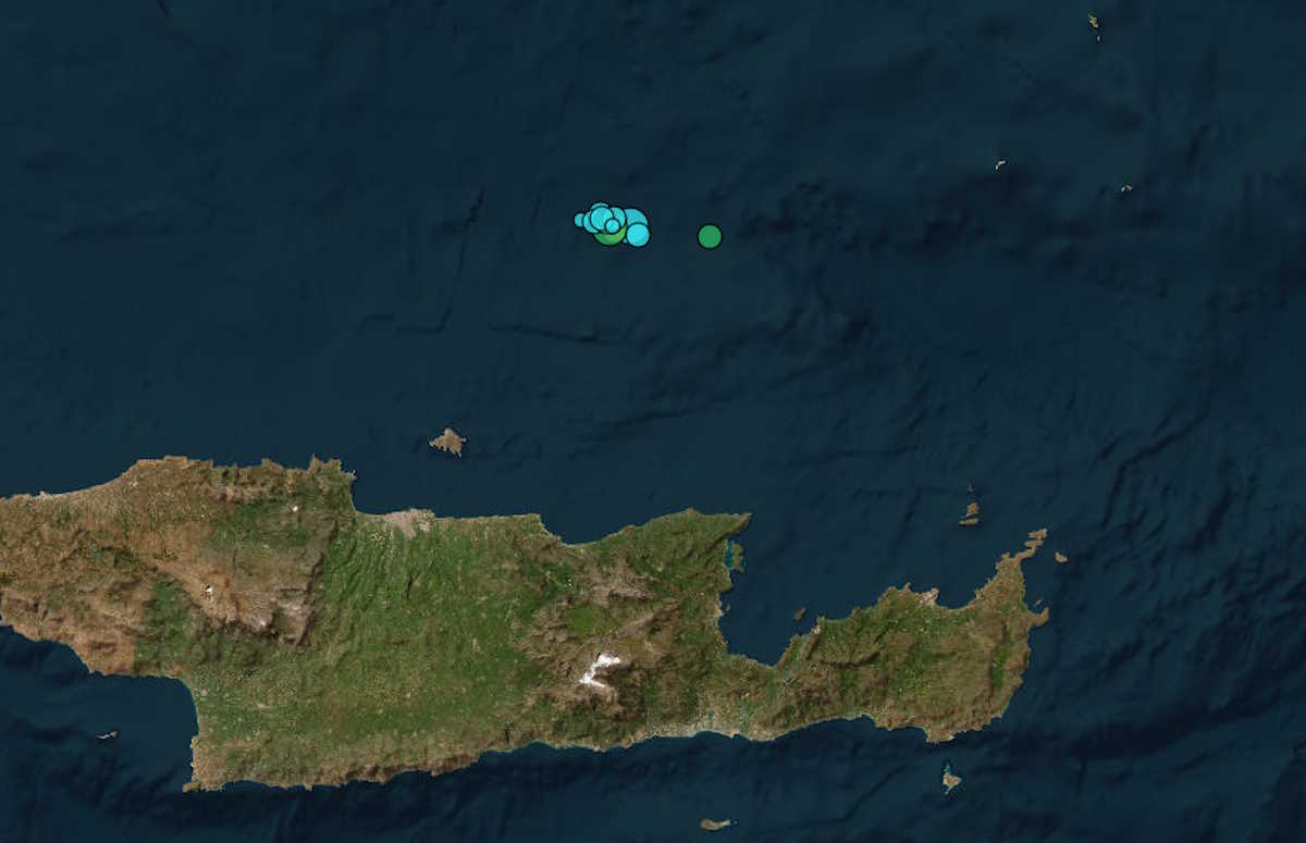 Σεισμοί στην Κρήτη: 3,7 Ρίχτερ βόρεια του Ηρακλείου ο ισχυρότερος