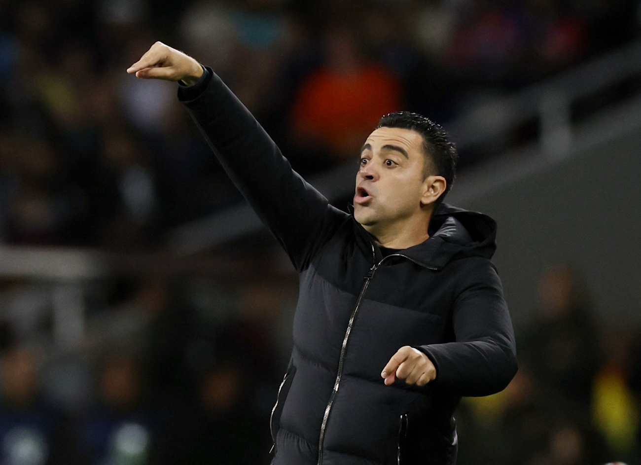 Soccer Football - Champions League - Quarter Final - Second Leg - FC Barcelona v Paris St Germain - Estadi Olimpic Lluis Companys, Barcelona, Spain - April 16, 2024 FC Barcelona coach Xavi REUTERS
