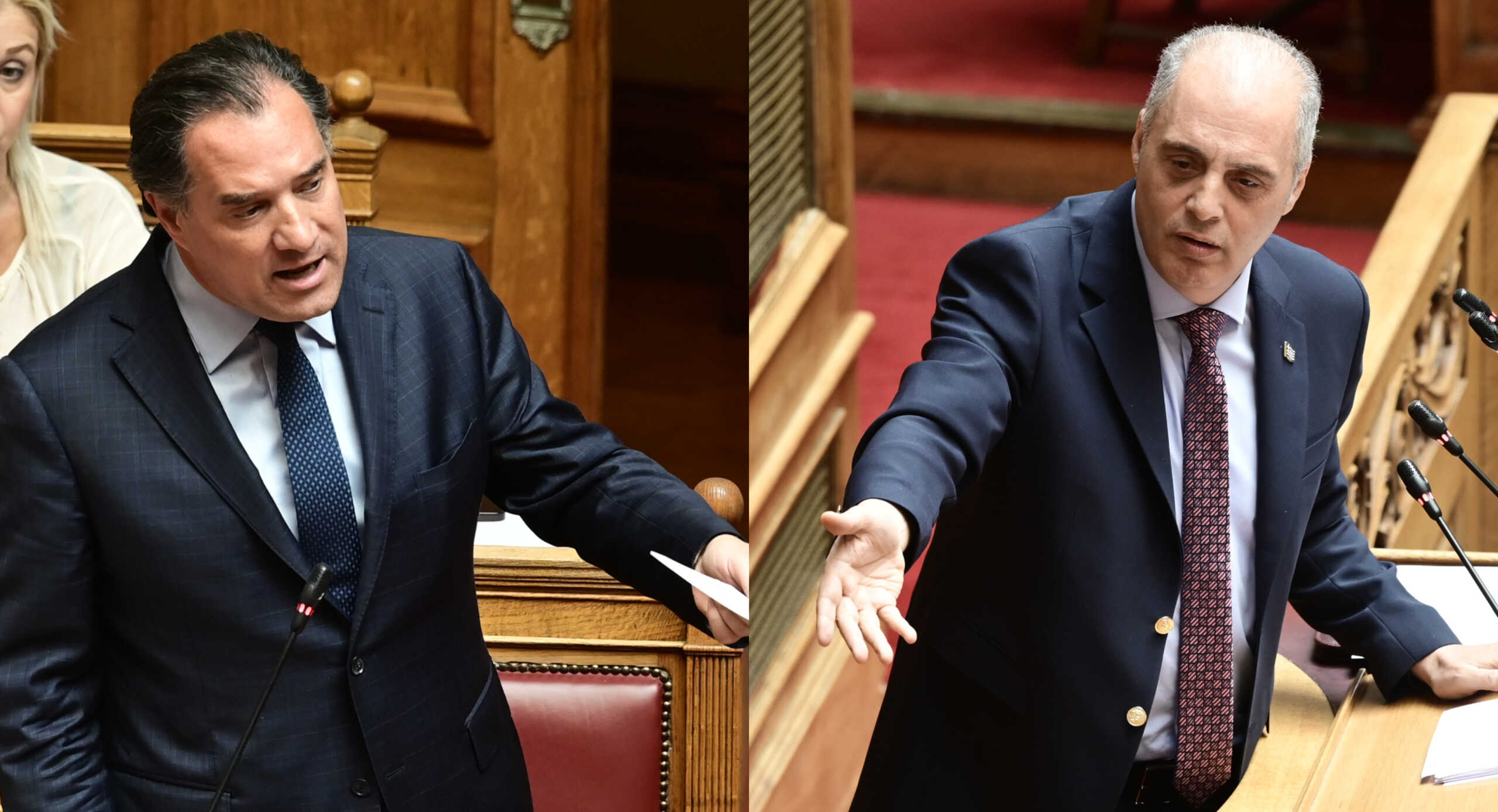 Άδωνις Γεωργιάδης και Κυριάκος Βελόπουλος «σκοτώθηκαν» στην Βουλή