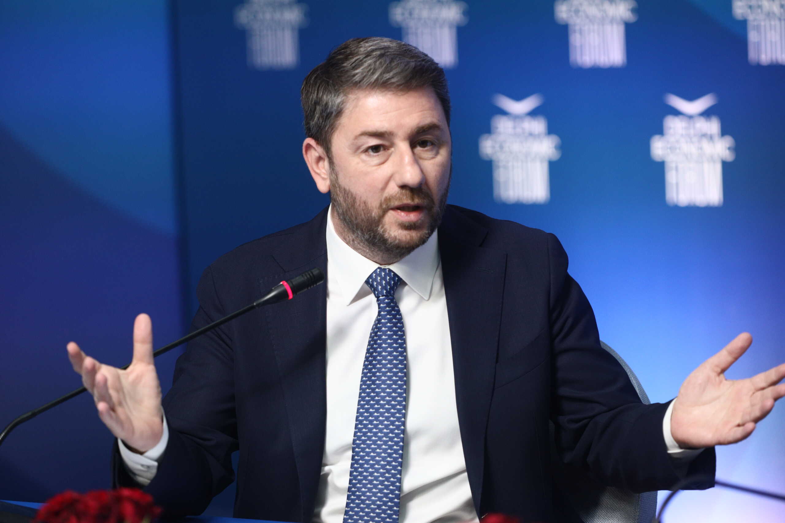 Στιγμιότυπο από την δεύτερη ημέρα εργασιών του 9ου Οικονομικού Φόρουμ των Δελφών, Πέμπτη 11 Απριλίου 2024. 
(ΓΙΑΝΝΗΣ ΠΑΝΑΓΟΠΟΥΛΟΣ