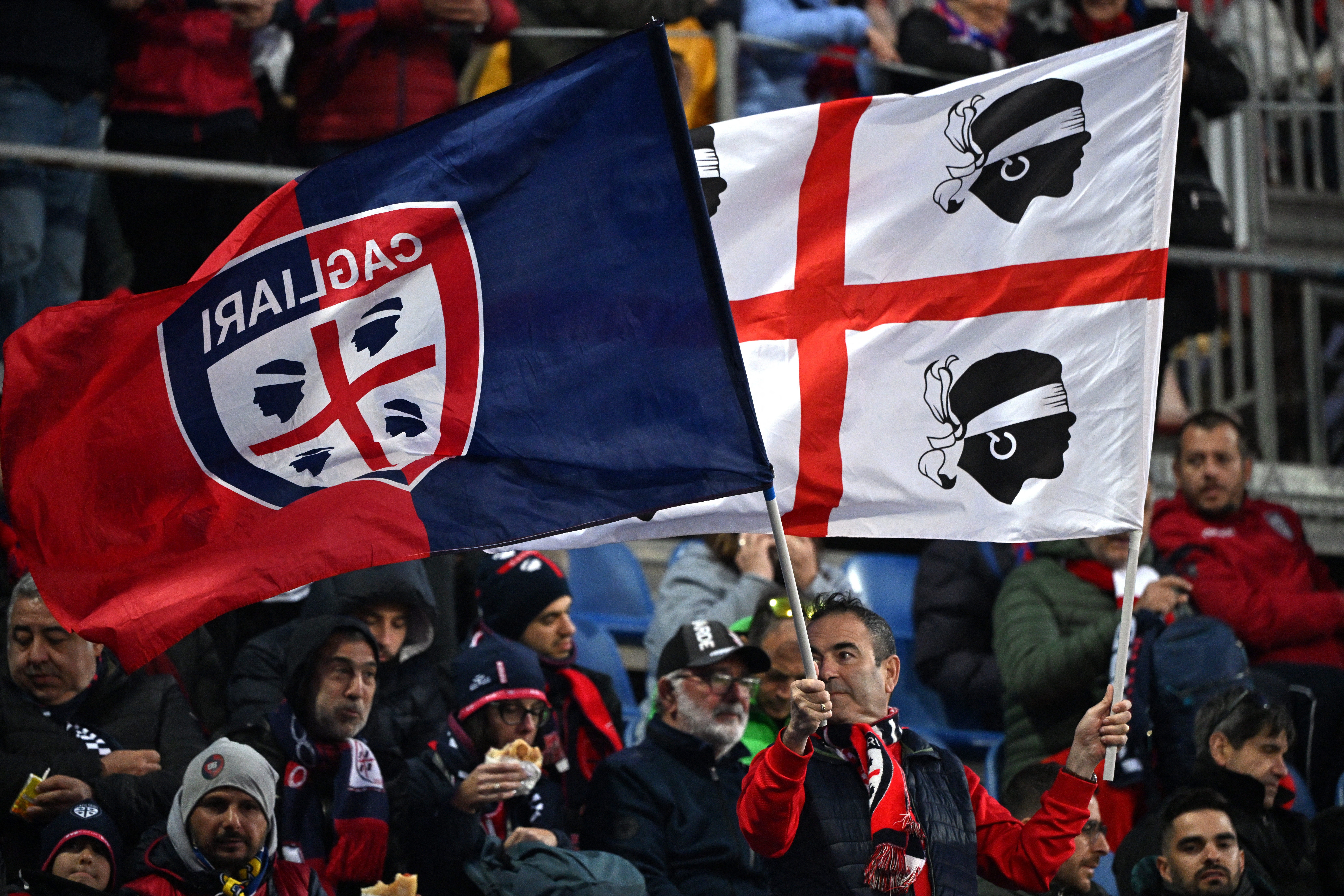 Soccer Football - Serie A - Cagliari v Juventus - Sardegna Arena, Cagliari, Italy - April 19, 2024 Cagliari fans before the match REUTERS