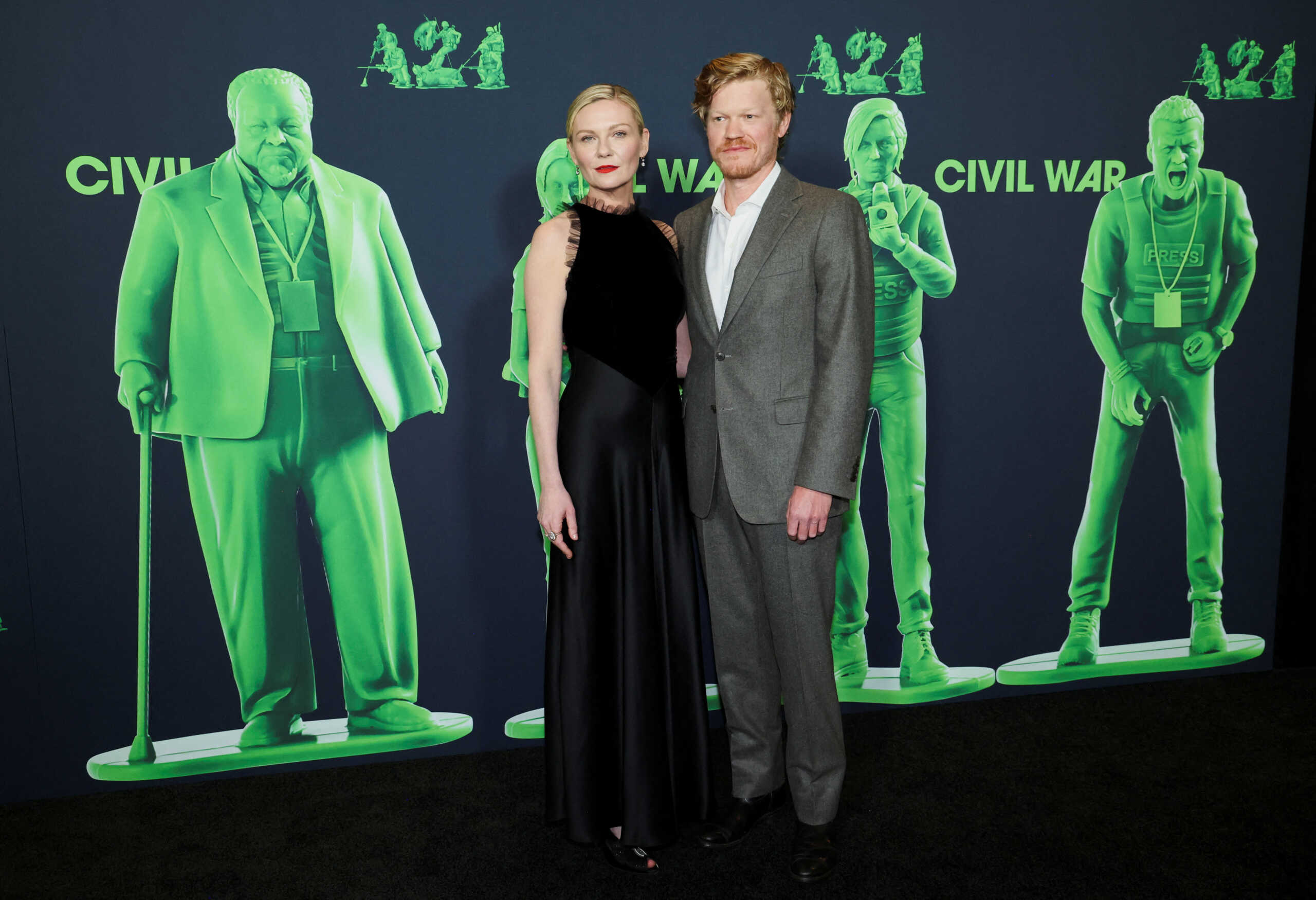 Cast members Kirsten Dunst and Jesse Plemons attend a special screening of the film 'Civil War', in Los Angeles, California, U.S., April 2, 2024. REUTERS