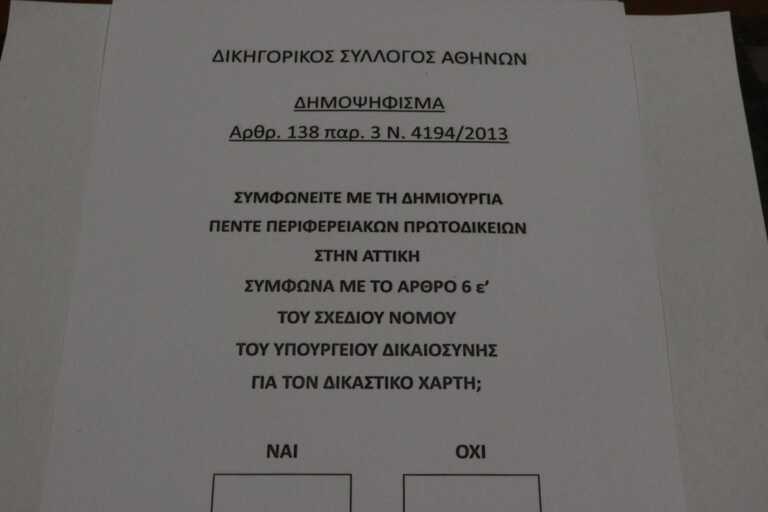 Κατά του δικαστικού χάρτη ψήφισε ο δικηγορικός σύλλογος Αθήνας