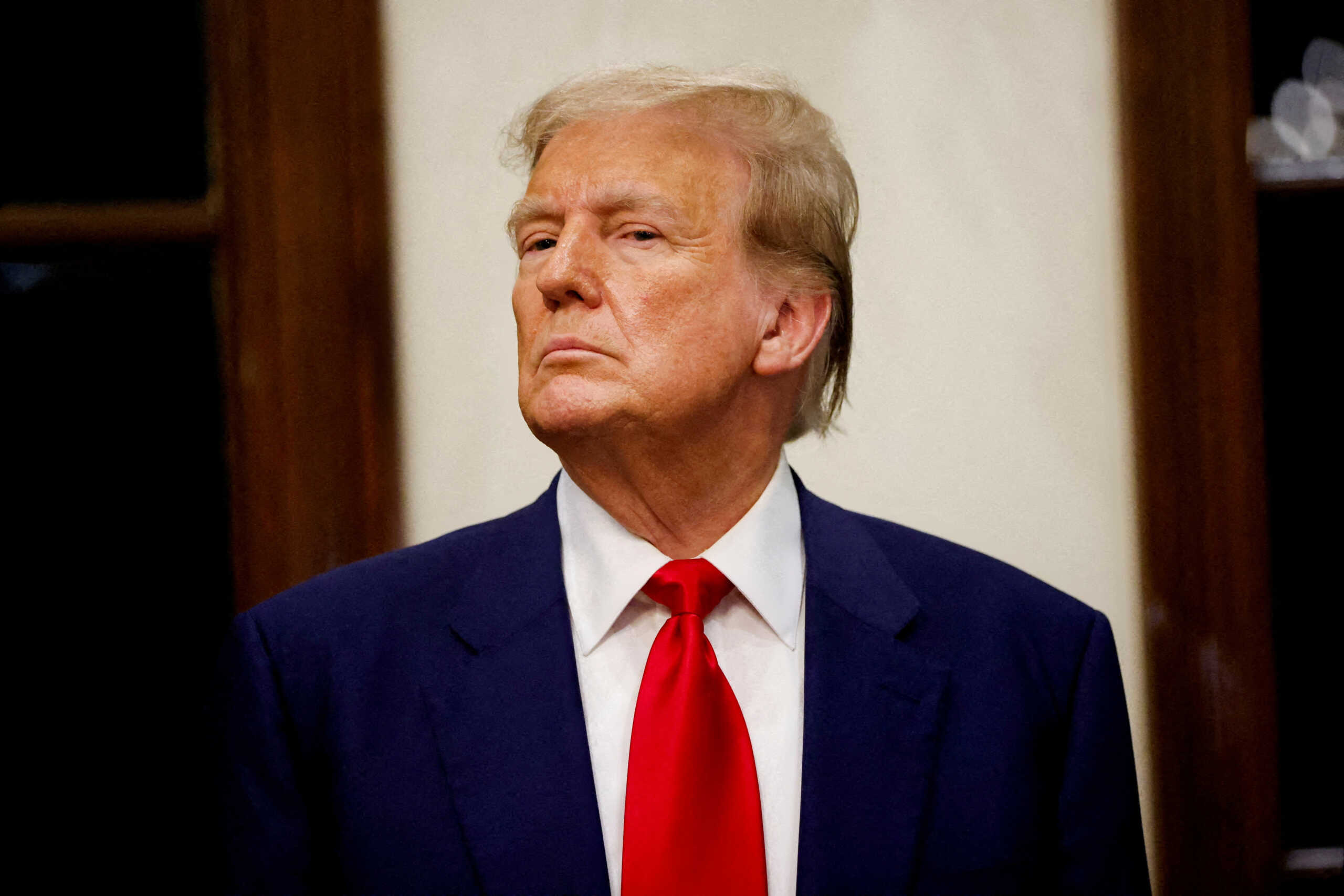 FILE PHOTO: Republican presidential candidate and former U.S. President Donald Trump attends the 2024 Senior Club Championship award ceremony at his Trump International Golf Club in West Palm Beach, Florida, U.S. March 24, 2024.  REUTERS