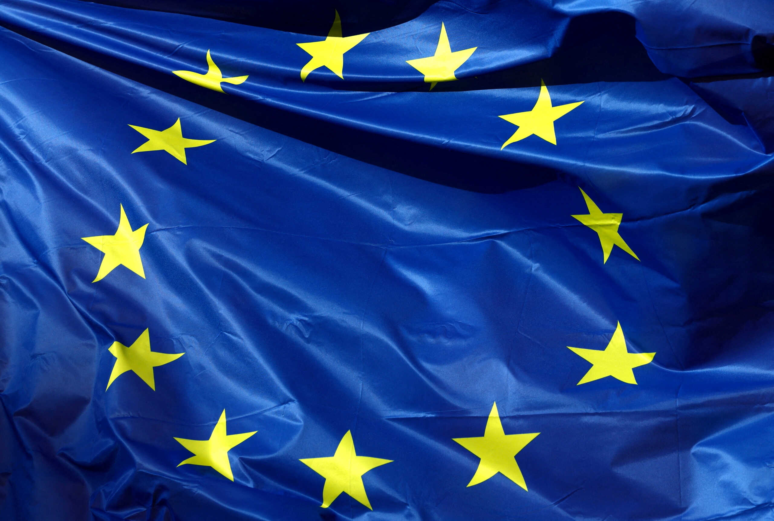 FILE PHOTO: A European Union flag flutters outside the EU Commission headquarters, in Brussels, Belgium, February 1, 2023 REUTERS