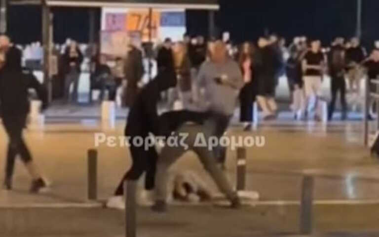 Βίντεο ντοκουμέντο από την  στιγμή της άγριας επίθεσης σε νεαρό στην πλατεία Αριστοτέλους