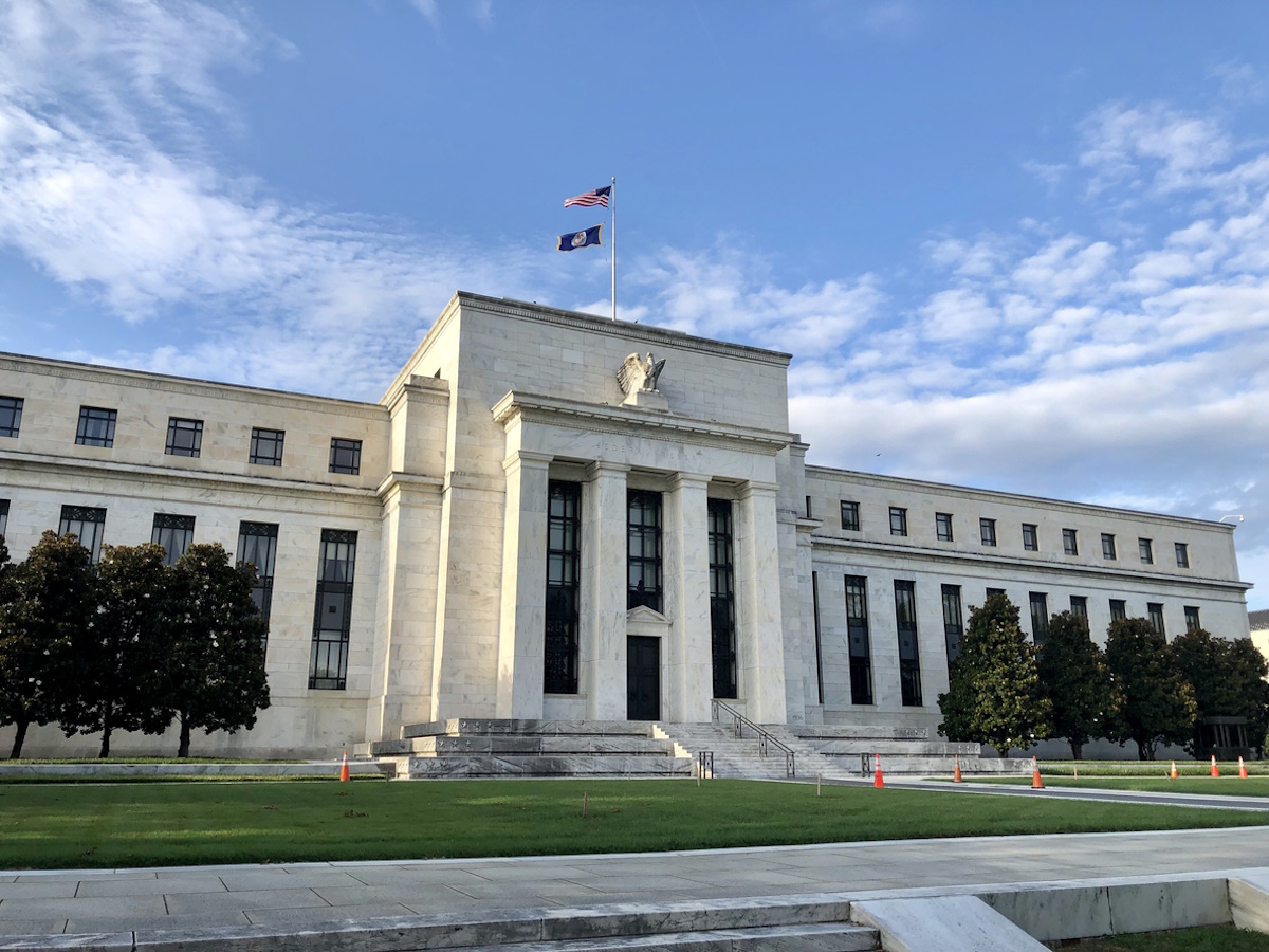 Washington D.C., District of Columbia, United States - August 31 2021: The Federal Reserve Bank headquarters building in Washington.