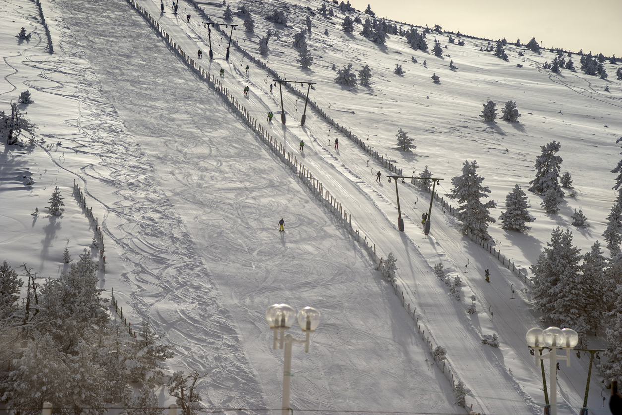 Landscape view of ski slope, Kartalkaya, Bolu.