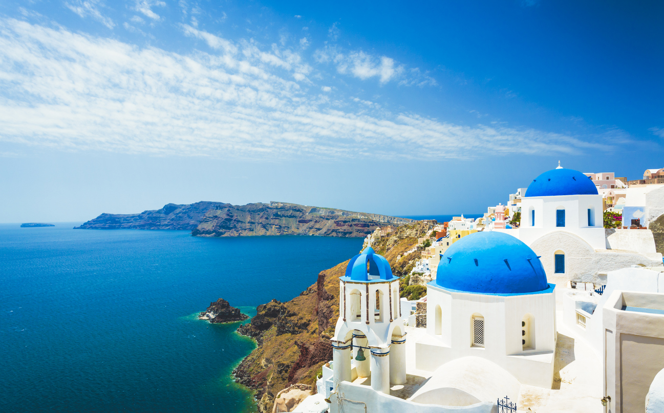 Church in Oia (Santorini, Greece).