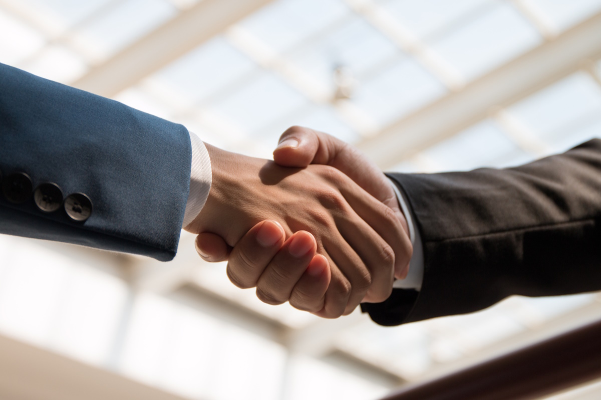 business people handshaking