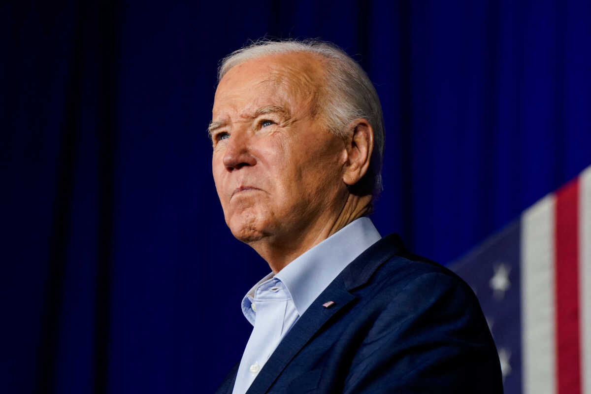 U.S. President Joe Biden looks on during a campaign event in Scranton, Pennsylvania, U.S., April 16, 2024. REUTERS