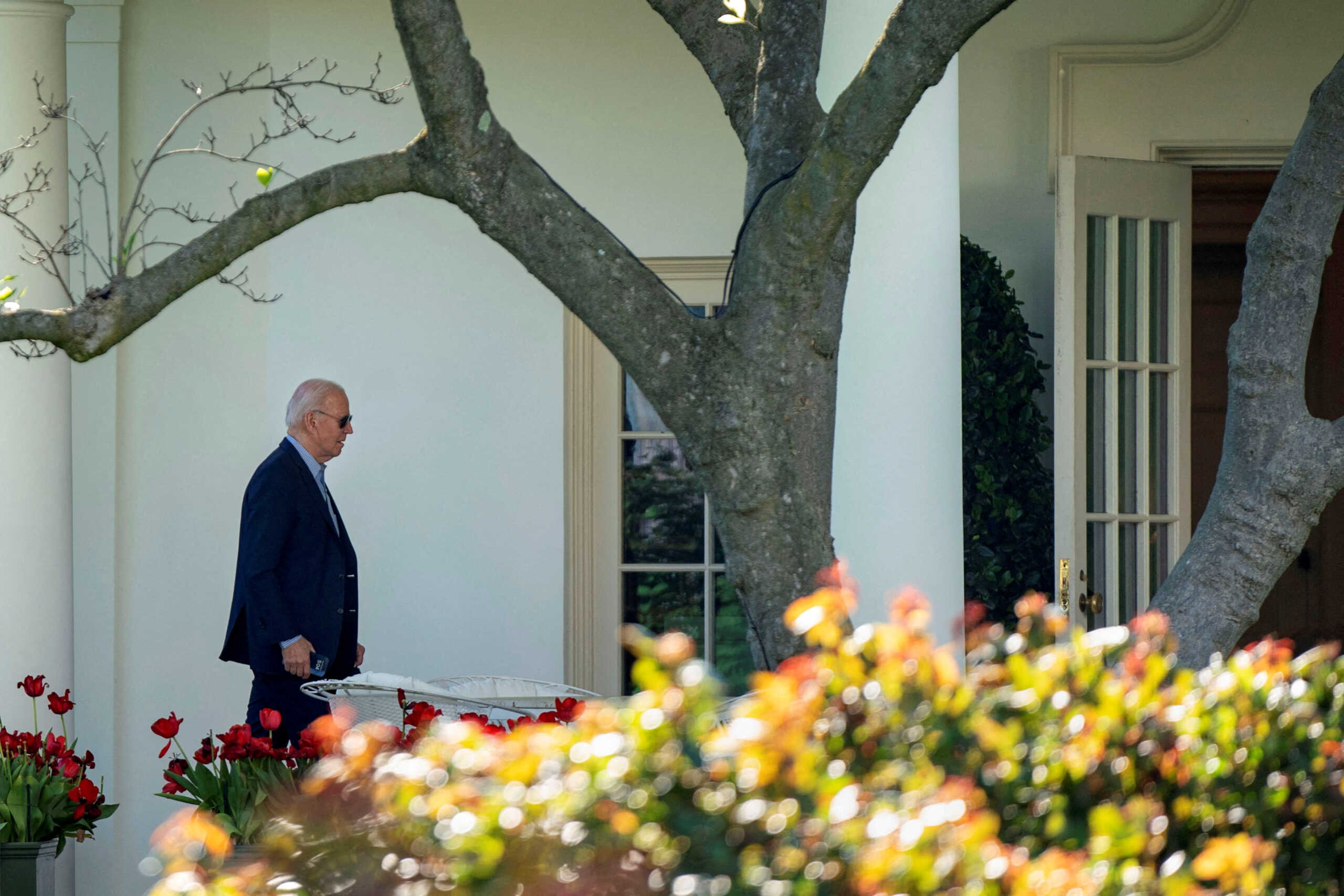 U.S. President Joe Biden walks to the Oval Office at the White House in Washington, U.S., April 13, 2024. The president returned to the White House from Wilmington, Delaware to consult with his national security team after Iran said it launched dozens of attack drones at Israel earlier this afternoon. REUTERS