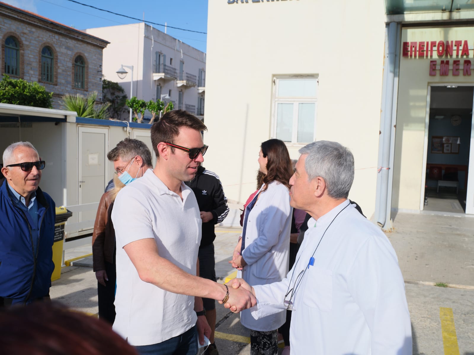 Επίσκεψη του Προέδρου του ΣΥΡΙΖΑ - Προοδευτική Συμμαχία, Στέφανου Κασσελάκη στο νοσοκομείο της Σύρου και στα γραφεία της διοίκησης των Νεωρίων, Κυριακή 21 Απριλίου 2024. 
(ΓΡΑΦΕΙΟ ΤΥΠΟΥ ΣΥΡΙΖΑ-ΠΣ