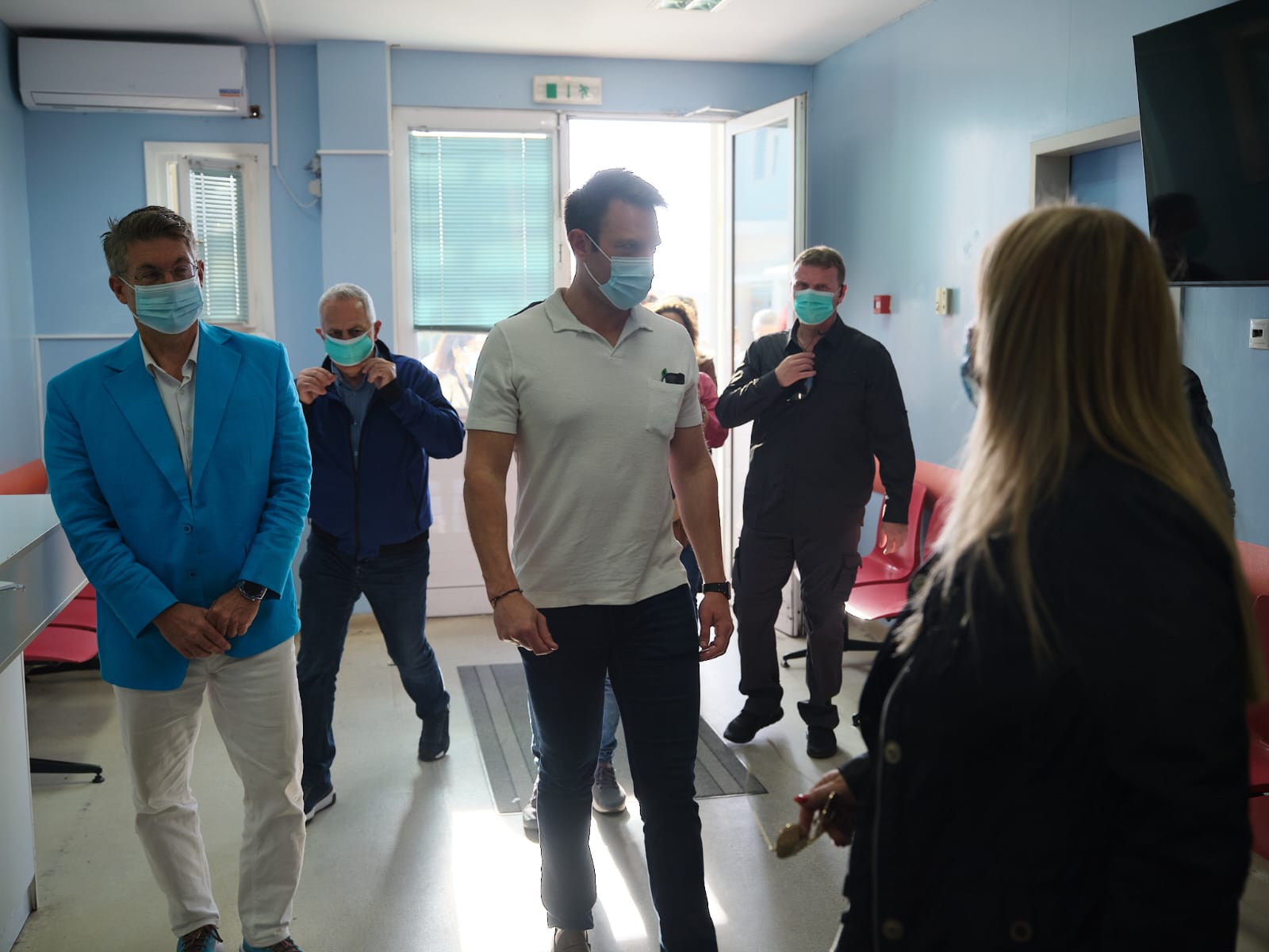 Επίσκεψη του Προέδρου του ΣΥΡΙΖΑ - Προοδευτική Συμμαχία, Στέφανου Κασσελάκη στο νοσοκομείο της Σύρου και στα γραφεία της διοίκησης των Νεωρίων, Κυριακή 21 Απριλίου 2024. 
(ΓΡΑΦΕΙΟ ΤΥΠΟΥ ΣΥΡΙΖΑ-ΠΣ