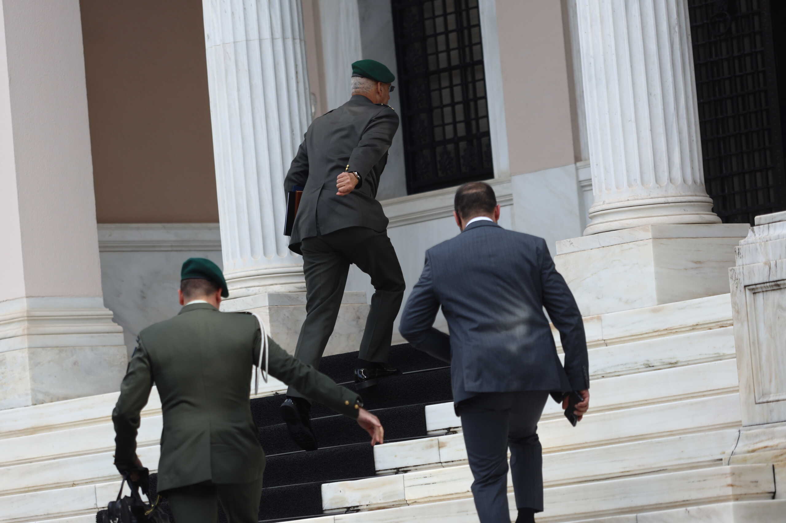 Συνεδρίαση του Κυβερνητικού Συμβουλίου Εθνικής Ασφάλειας (ΚΥΣΕΑ), υπό την προεδρία του πρωθυπουργού Κυριάκου Μητσοτάκη, στο Μέγαρο Μαξίμου, Τρίτη 16 Ιανουαρίου 2024. 
(ΓΙΑΝΝΗΣ ΠΑΝΑΓΟΠΟΥΛΟΣ
