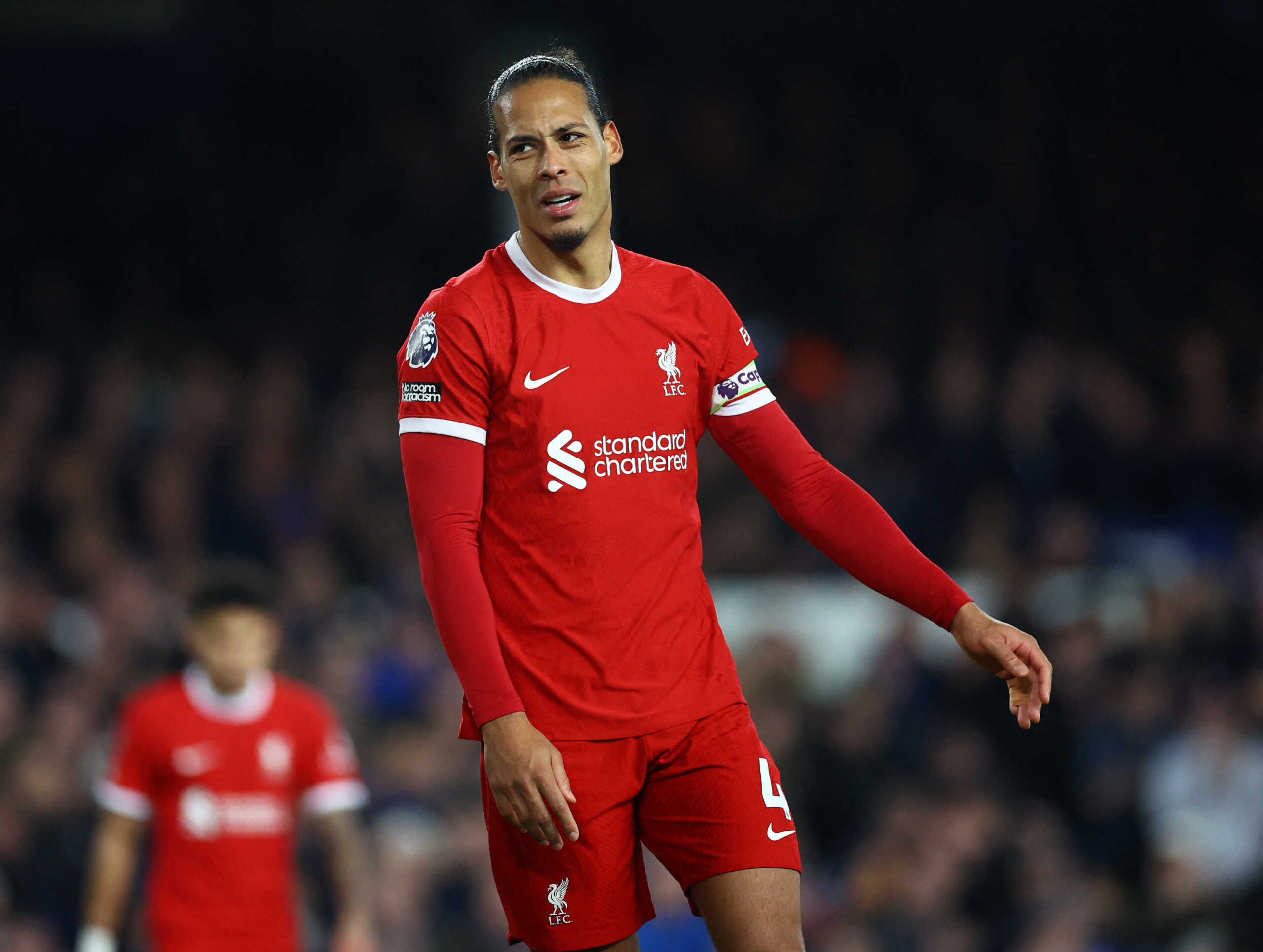 Soccer Football - Premier League - Everton v Liverpool - Goodison Park, Liverpool, Britain - April 24, 2024 Liverpool's Virgil van Dijk REUTERS